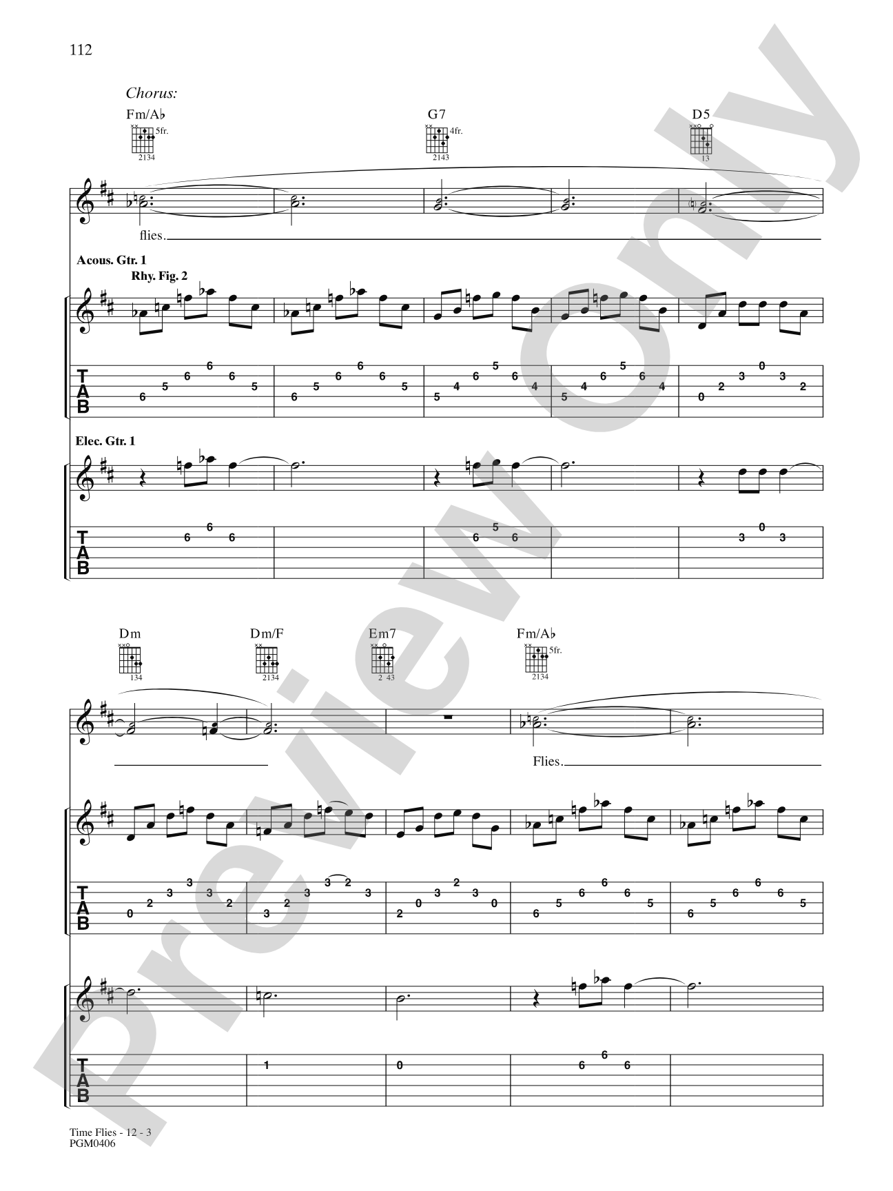 Time Flies: Authentic Guitar TAB