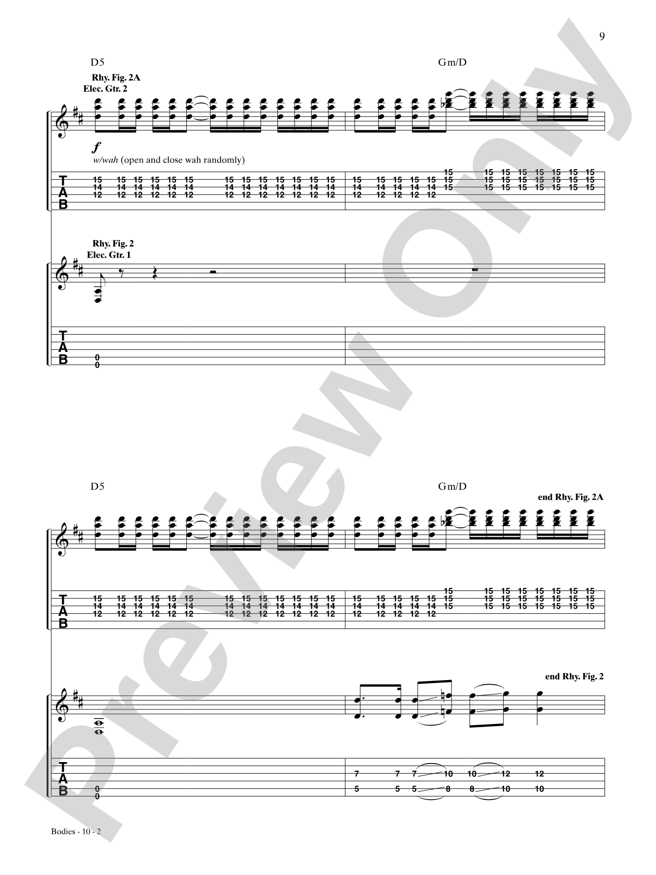 Bodies: Authentic Guitar TAB
