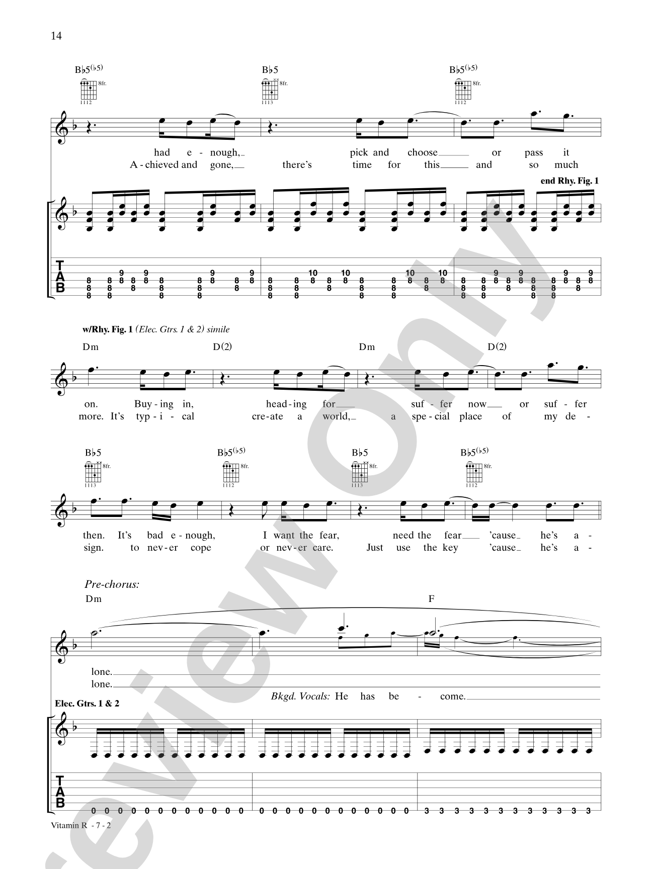 Vitamin R (Leading Us Along): Authentic Guitar TAB