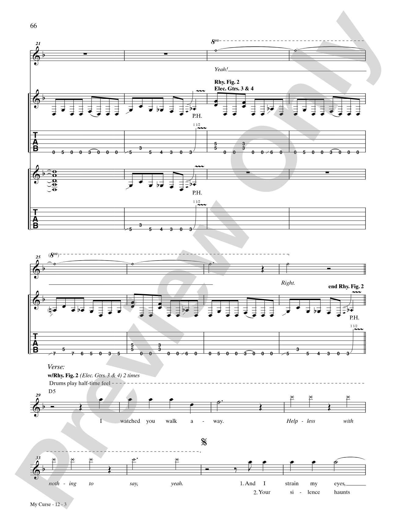 My Curse: Authentic Guitar TAB
