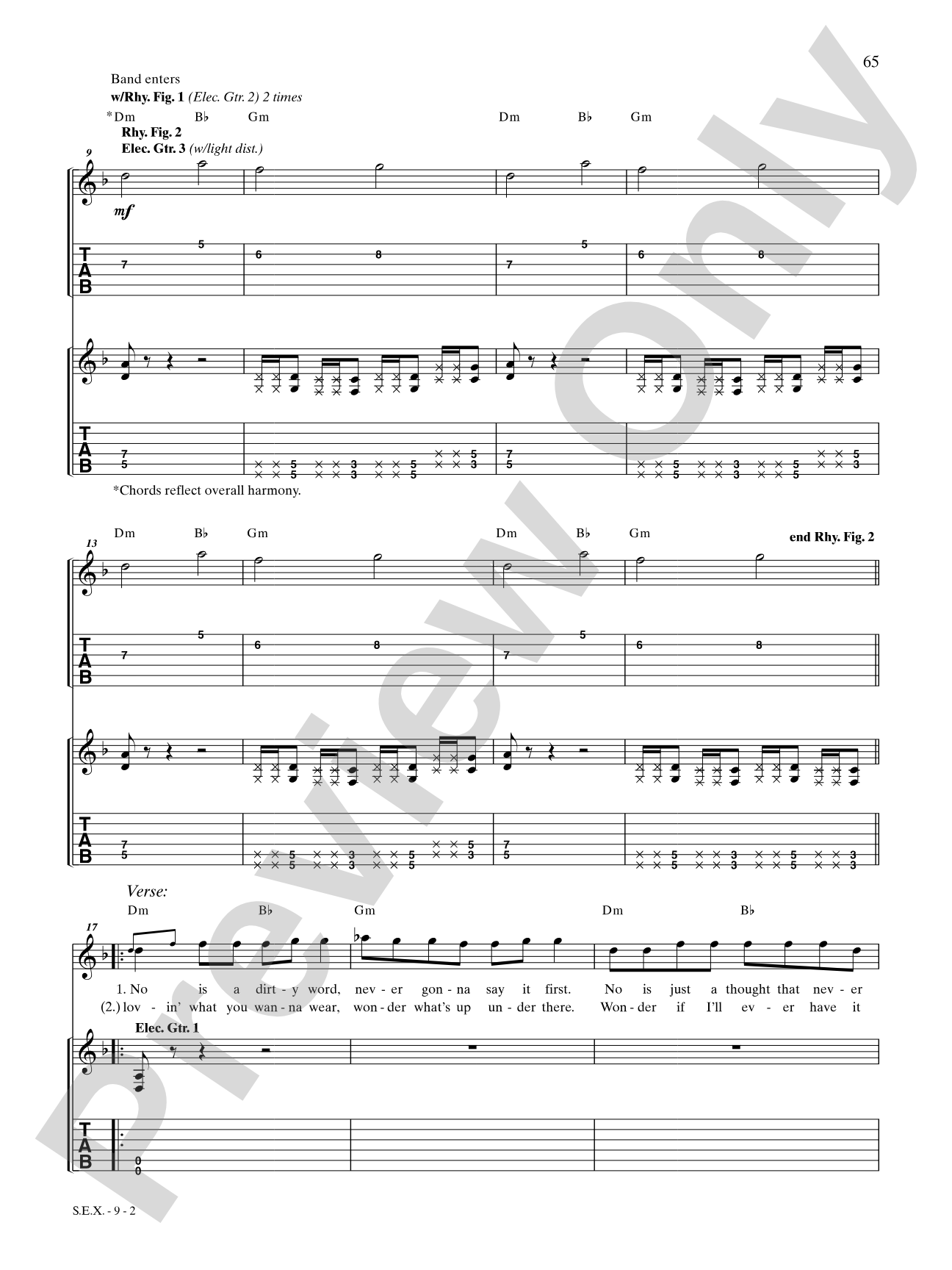 S.E.X.: Authentic Guitar TAB