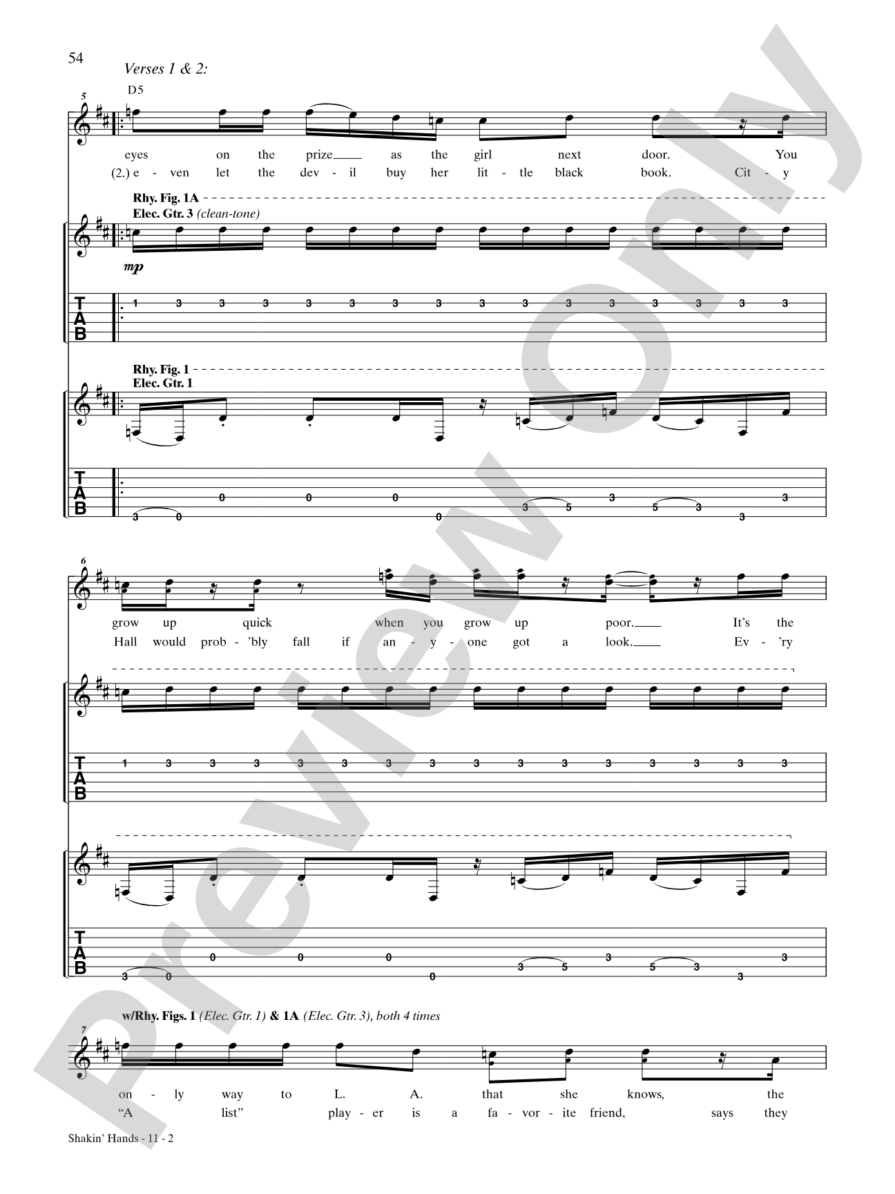 Shakin' Hands: Authentic Guitar TAB