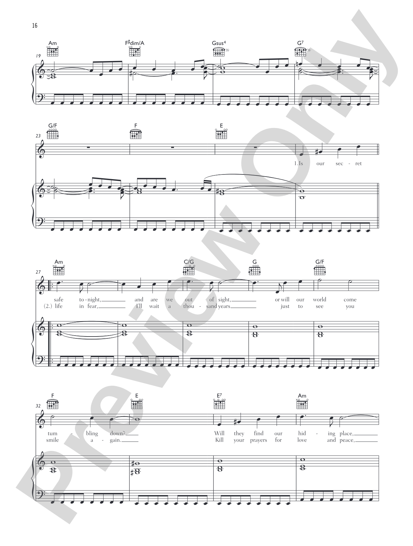 Resistance: Piano/Vocal/Chords