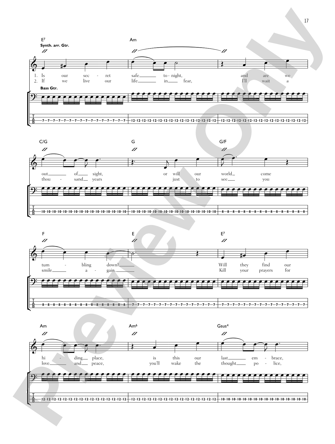 Resistance: Authentic Guitar TAB