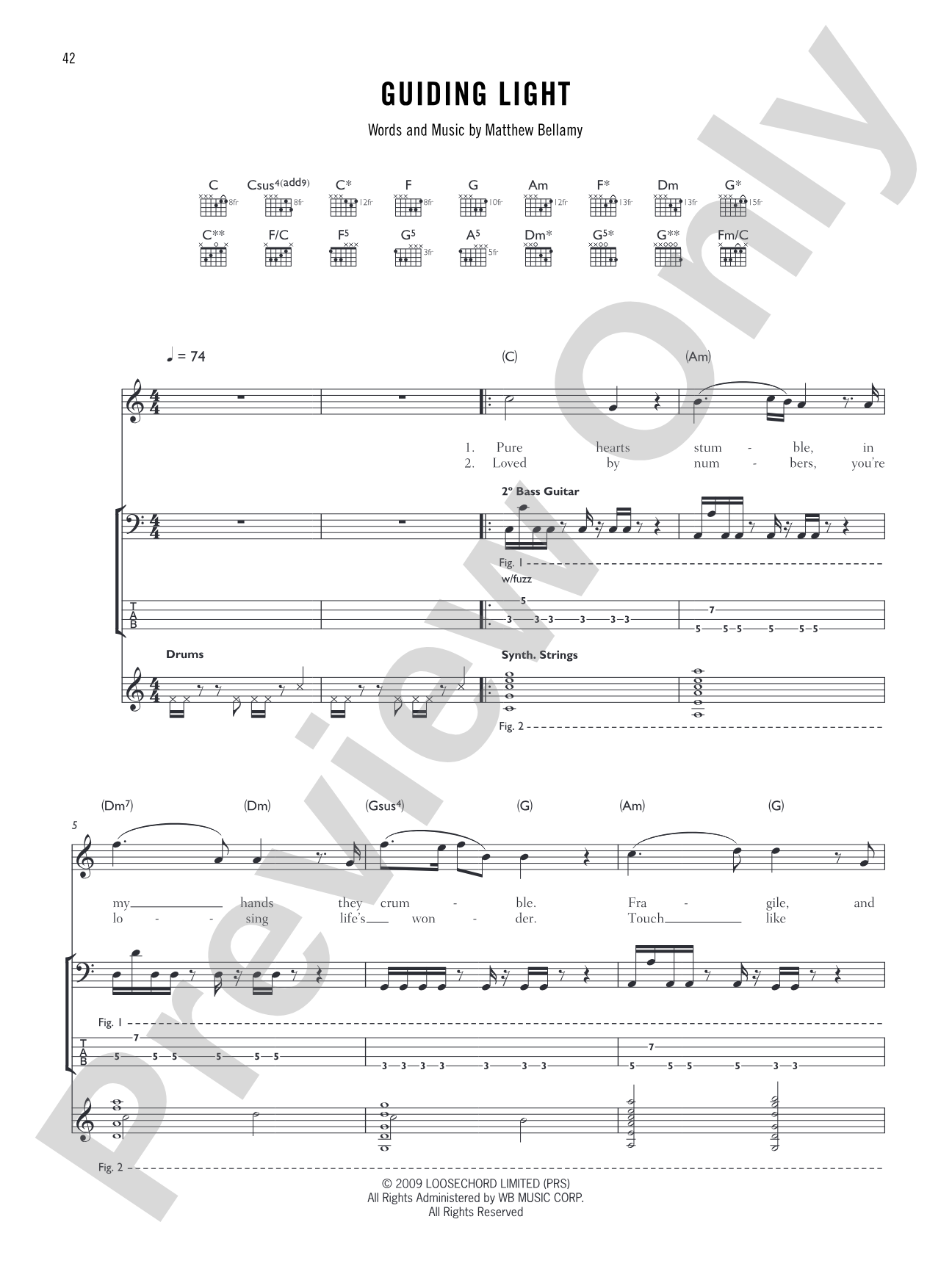 Guiding Light: Authentic Guitar TAB