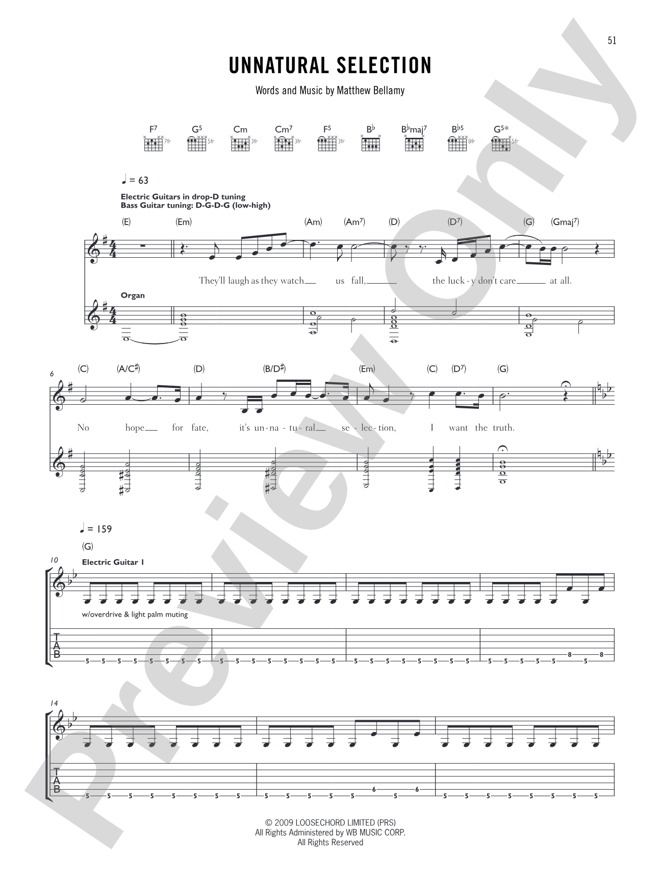 Unatural Selection: Authentic Guitar TAB