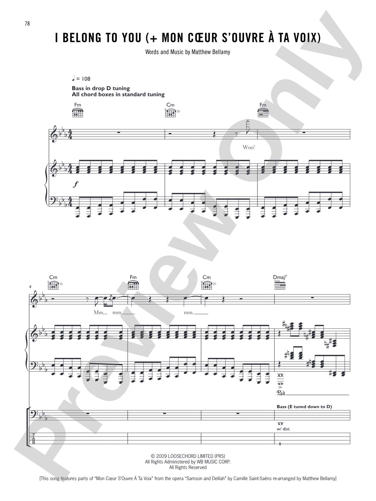 I Belong to You (from "Twilight: New Moon"): Authentic Guitar TAB