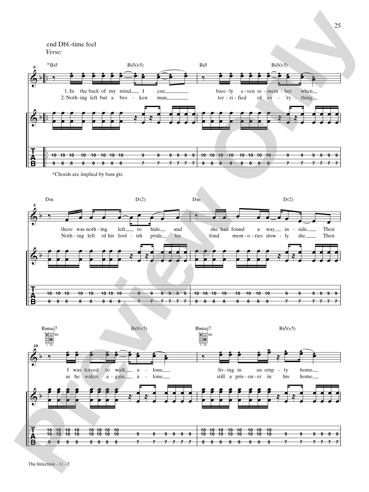 The Infection: Authentic Guitar TAB
