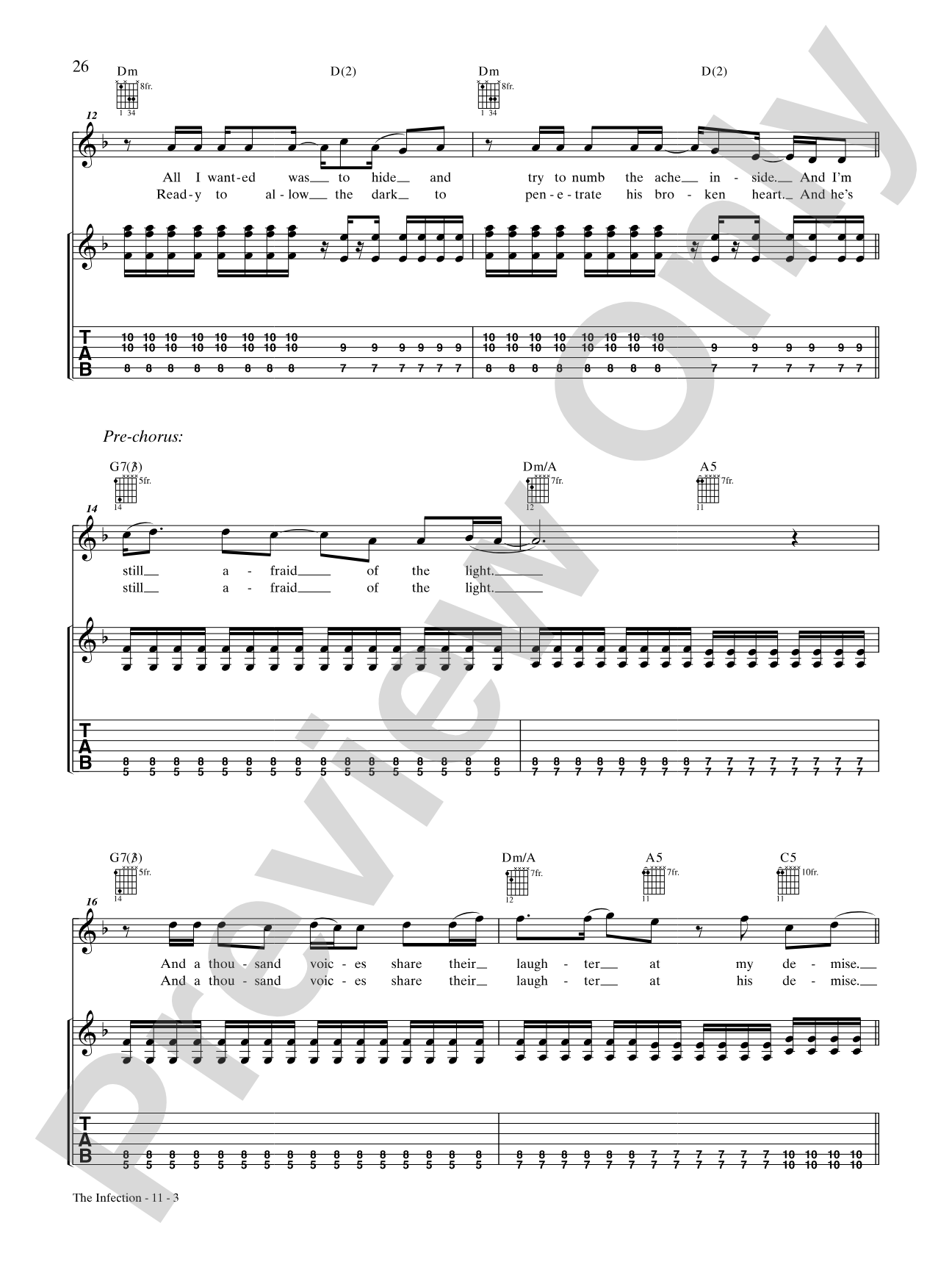The Infection: Authentic Guitar TAB