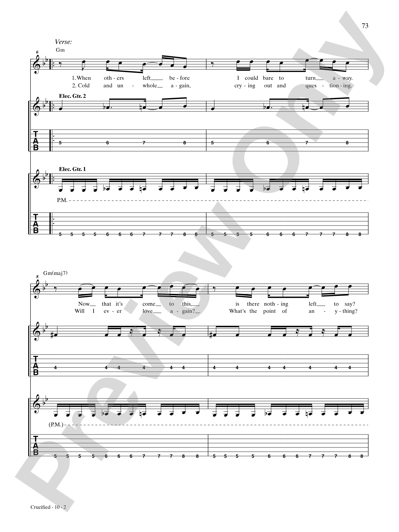 Crucified: Authentic Guitar TAB