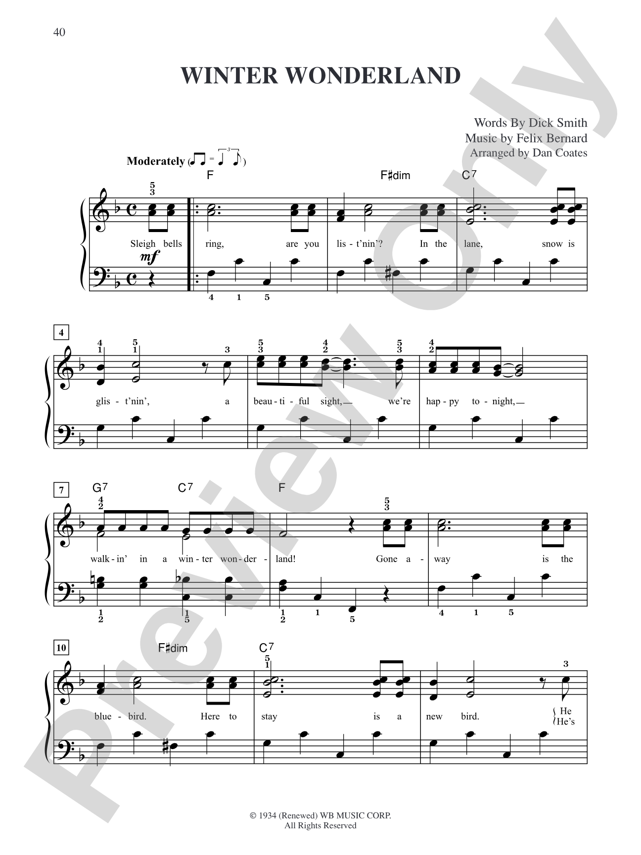 Winter Wonderland (from "The Polar Express"): Easy Piano