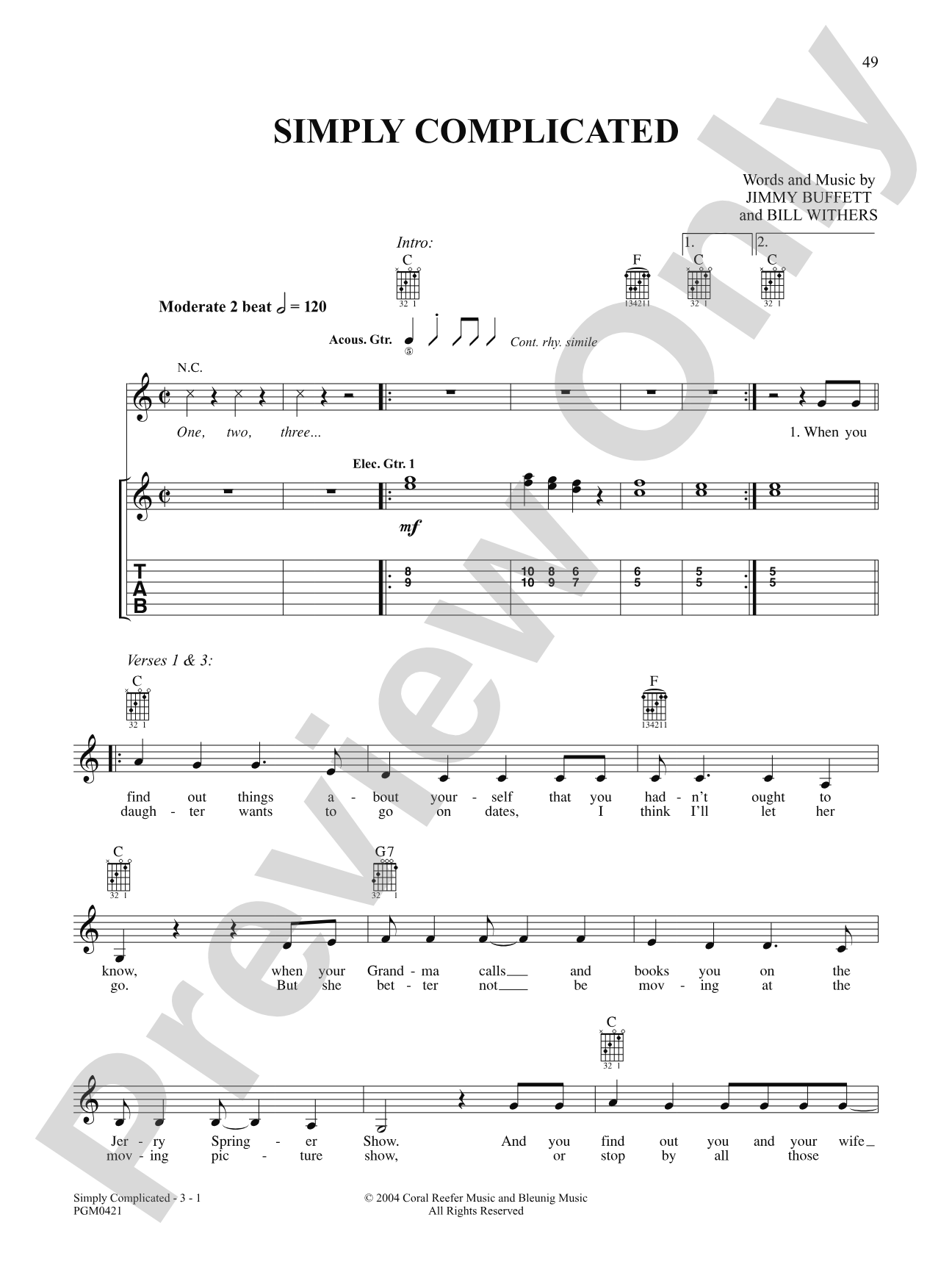 Simply Complicated: Authentic Guitar TAB