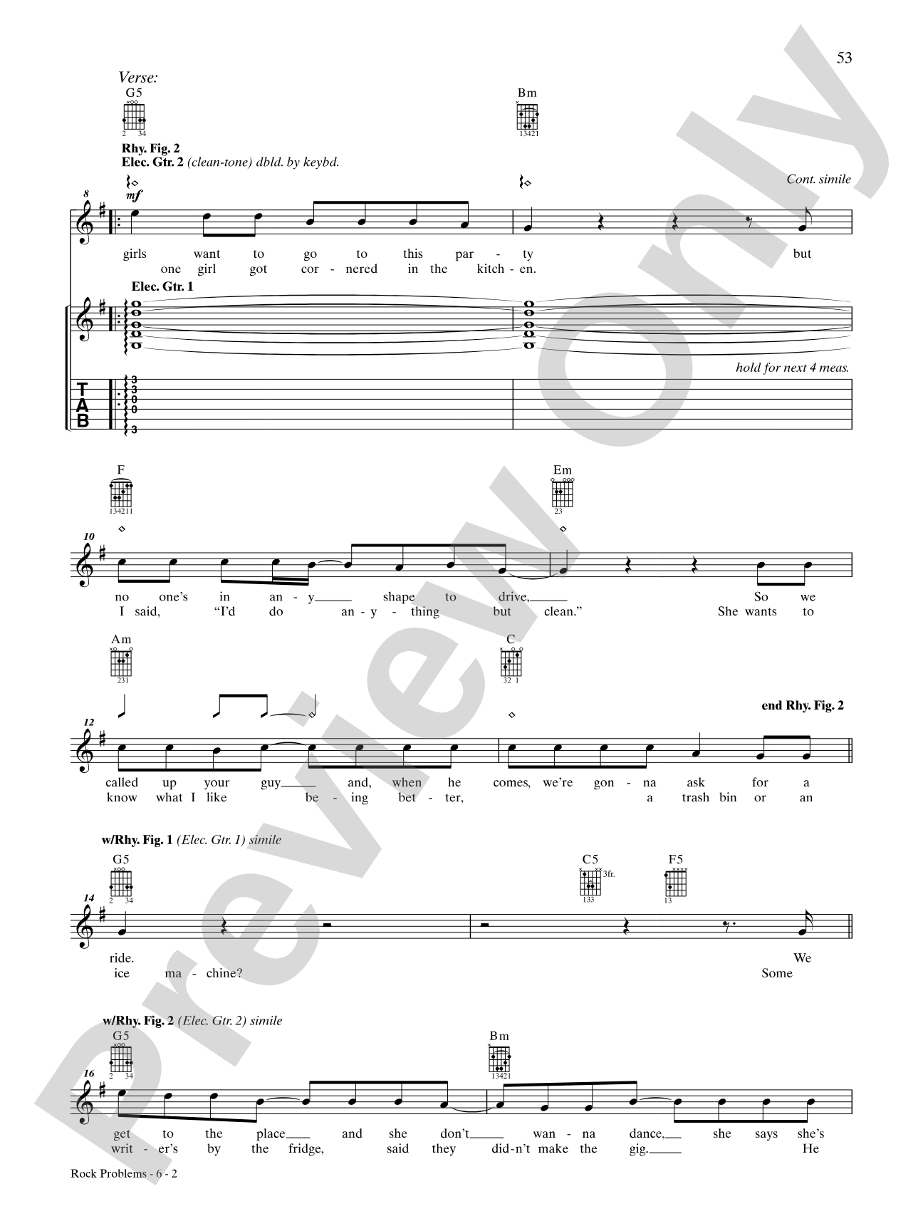 Rock Problems: Authentic Guitar TAB