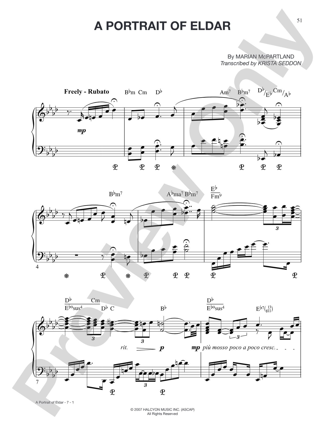 A Portrait of Eldar: Piano