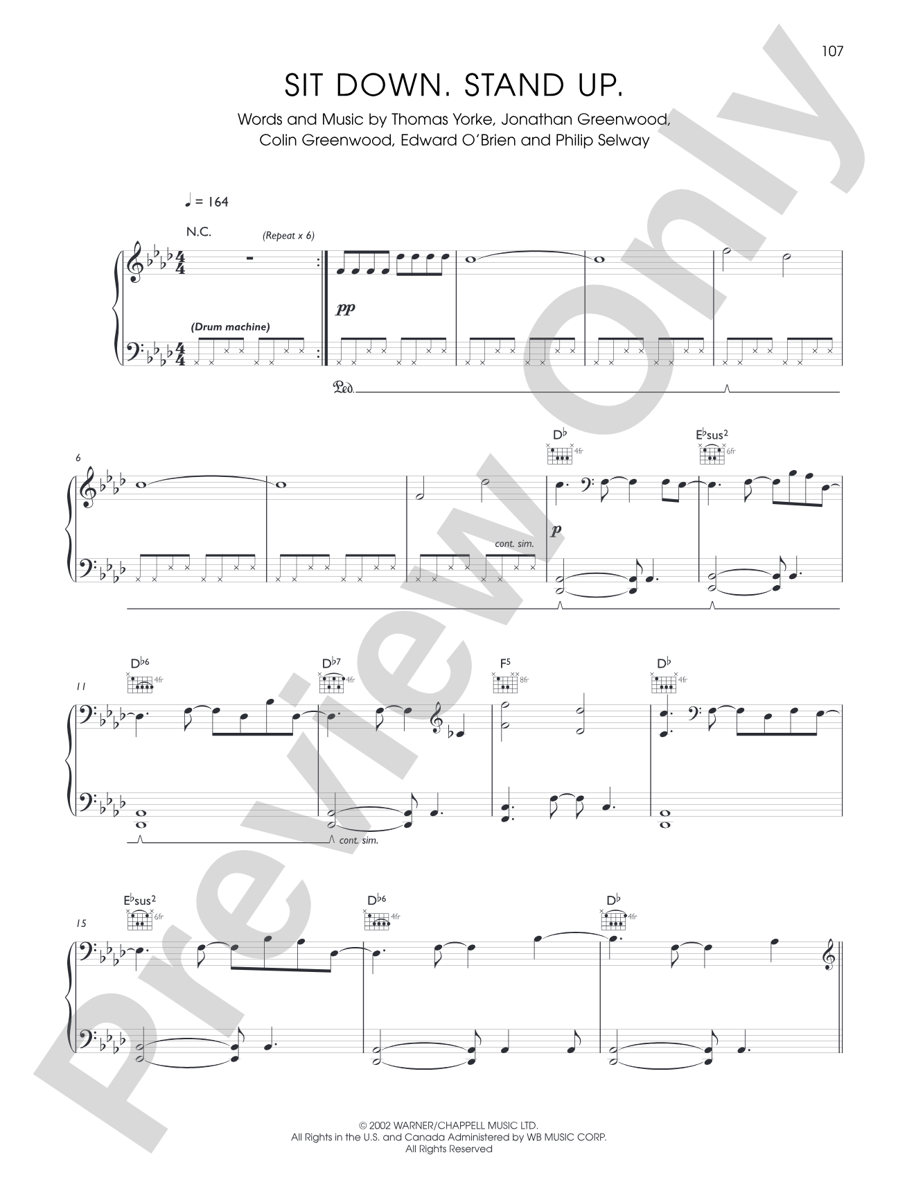 Sit Down. Stand Up.: Piano/Vocal/Chords