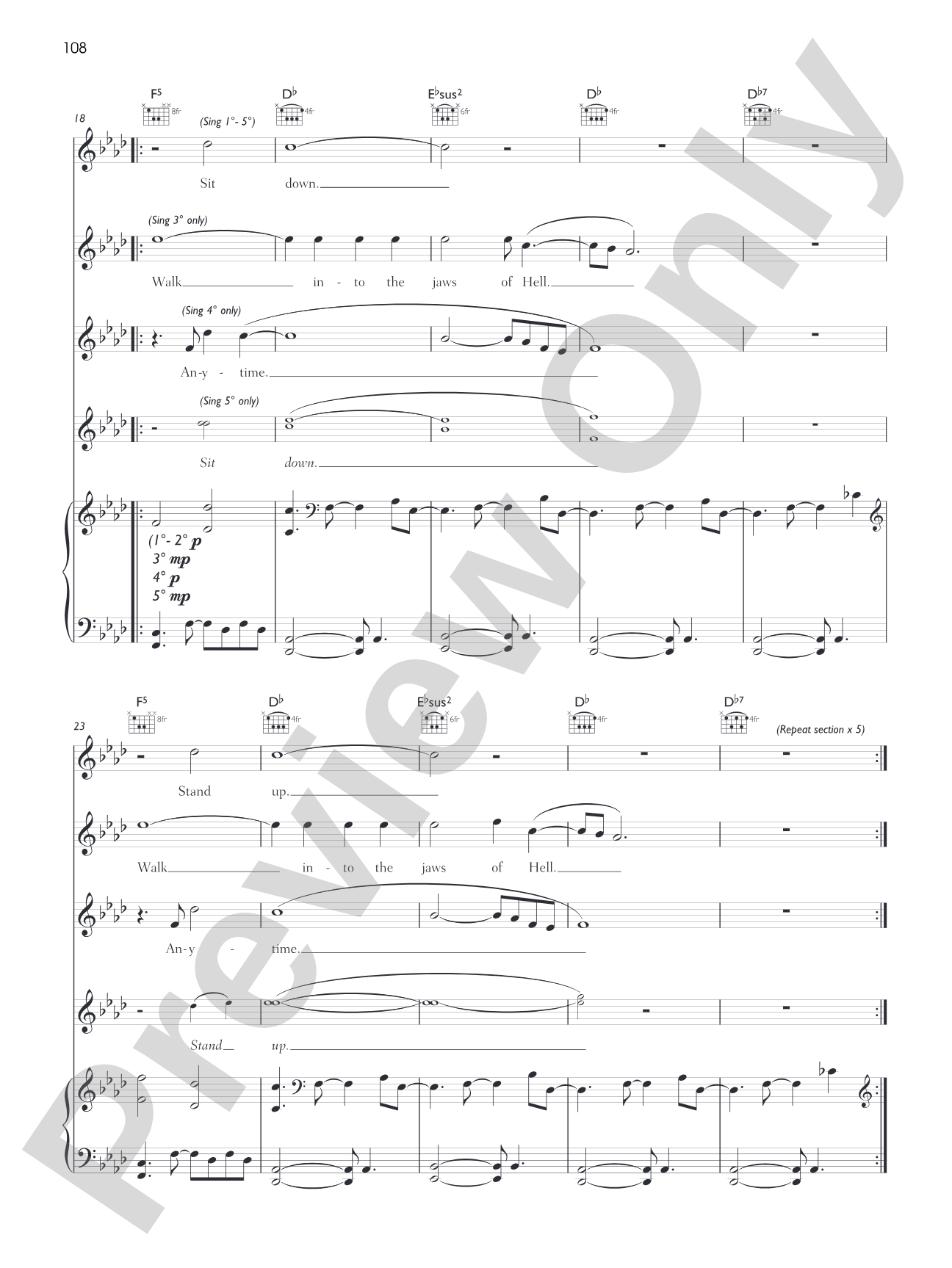 Sit Down. Stand Up.: Piano/Vocal/Chords