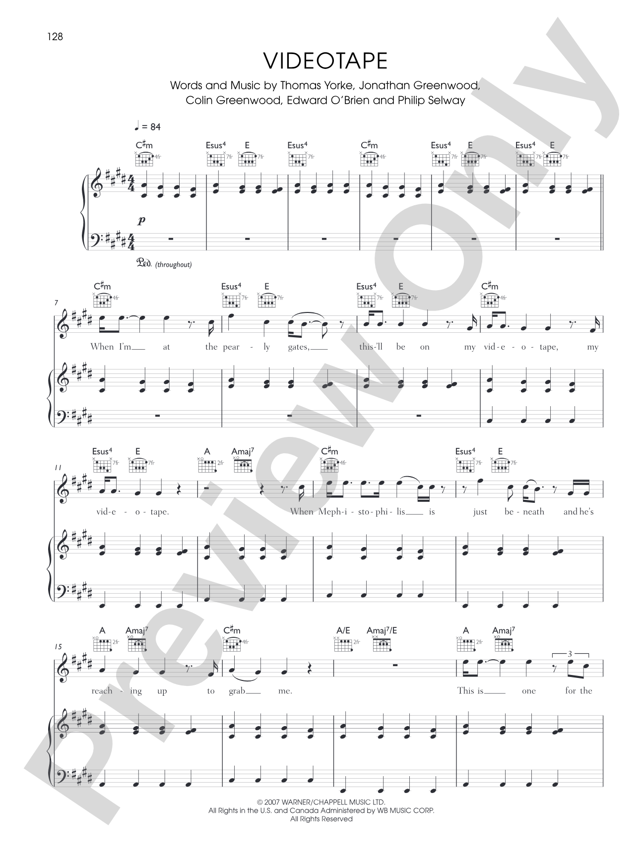 Videotape: Piano/Vocal/Chords