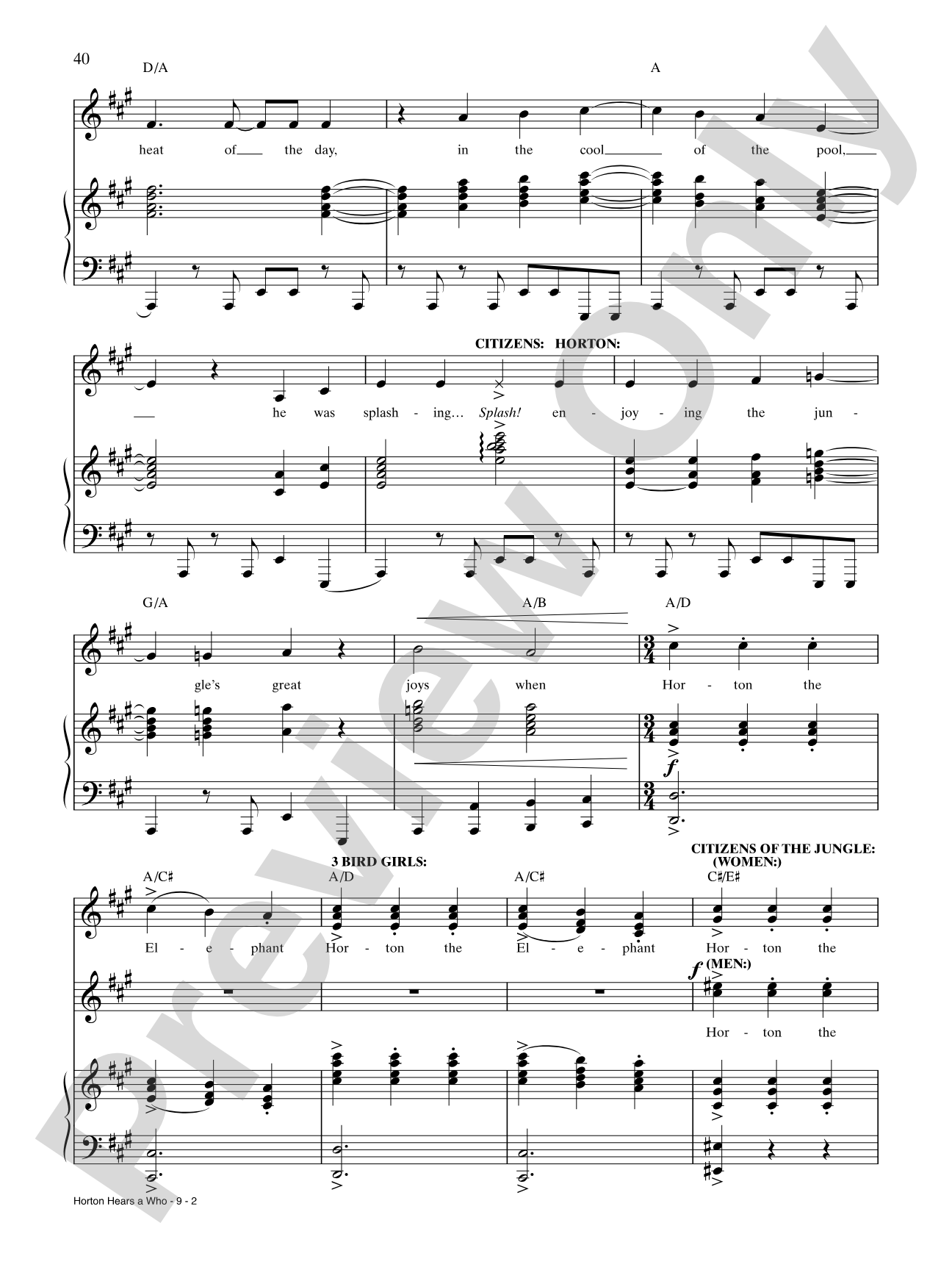 Horton Hear a Who (from "Seussical the Musical"): Piano/Vocal/Chords