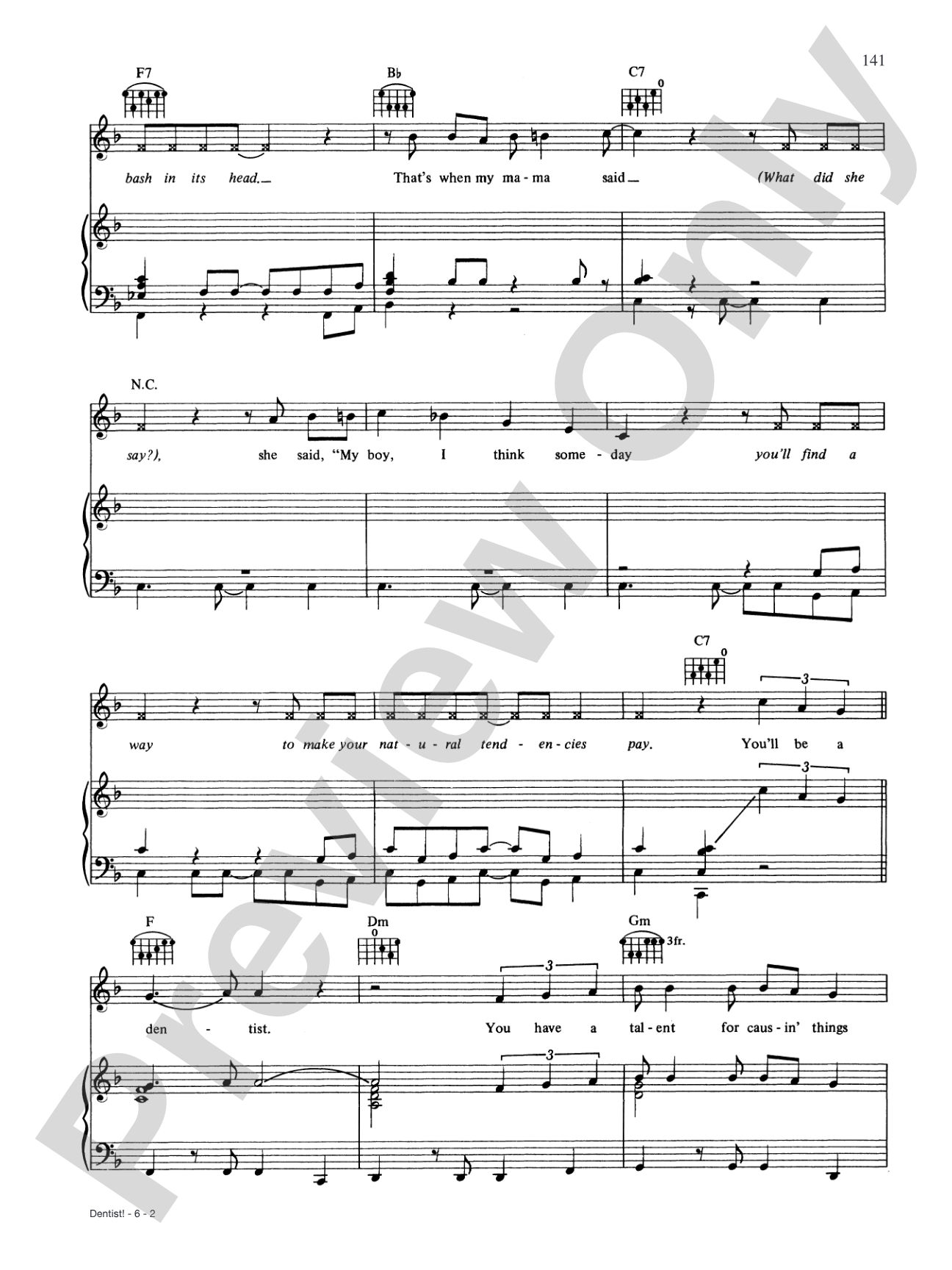 Dentist! (from "Little Shop of Horrors"): Piano/Vocal/Chords