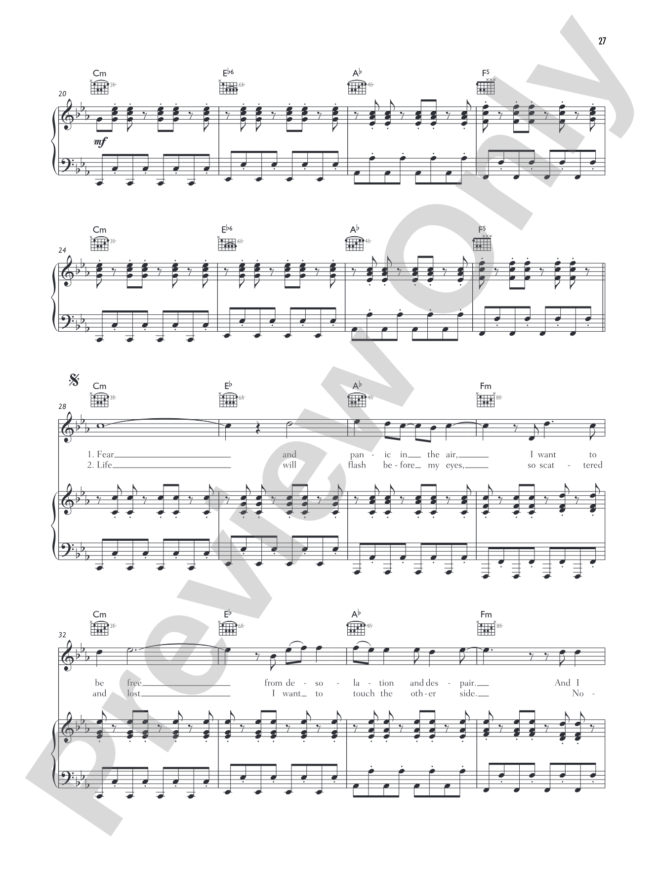 Map of the Problematique: Piano/Vocal/Chords