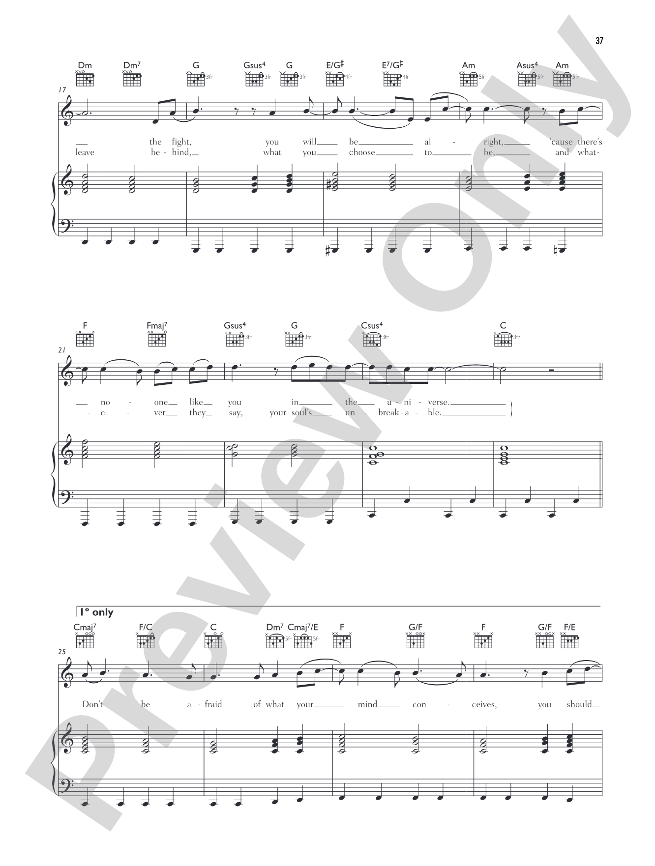 Invincible: Piano/Vocal/Chords