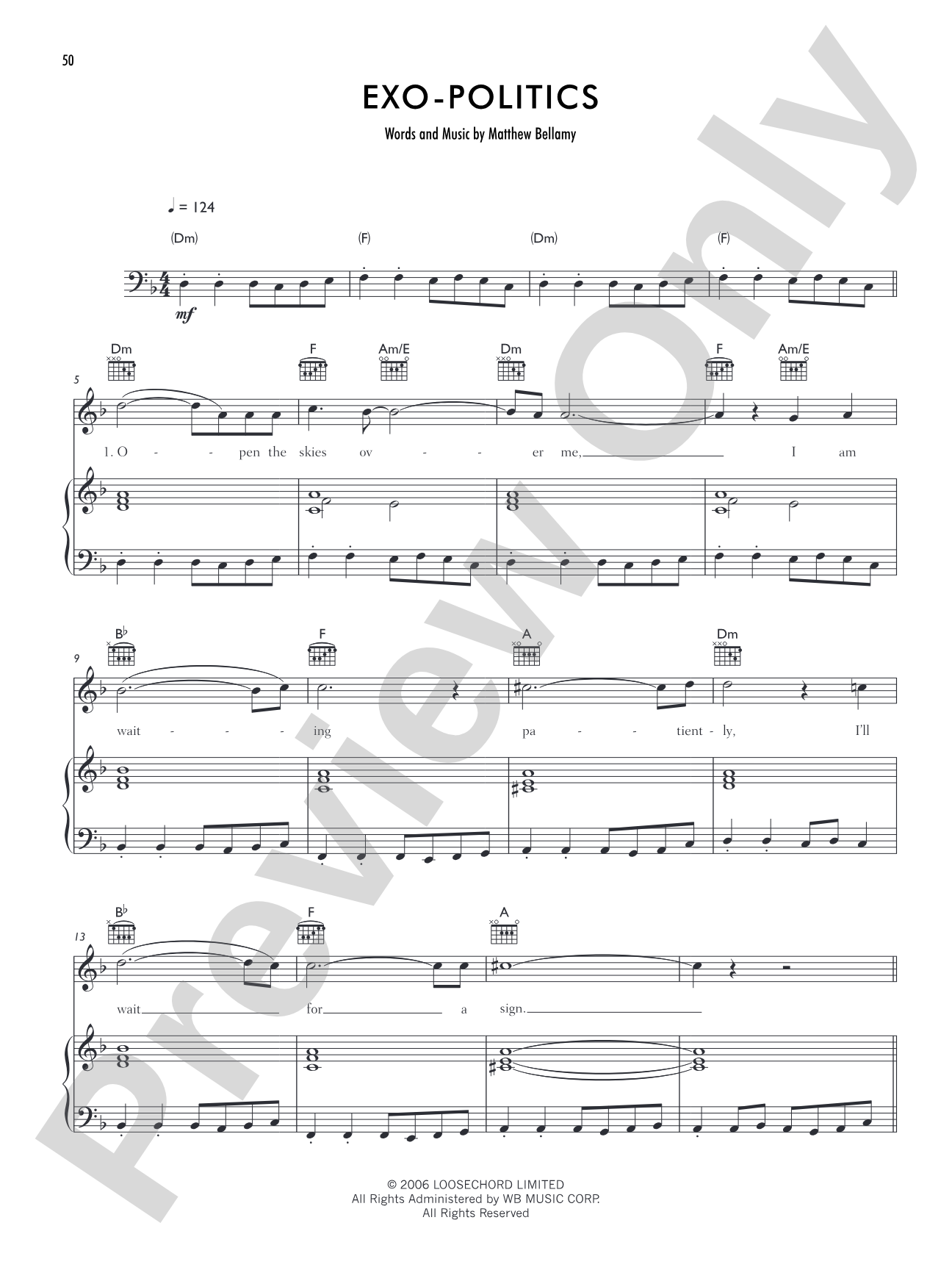 Exo-Politics: Piano/Vocal/Chords