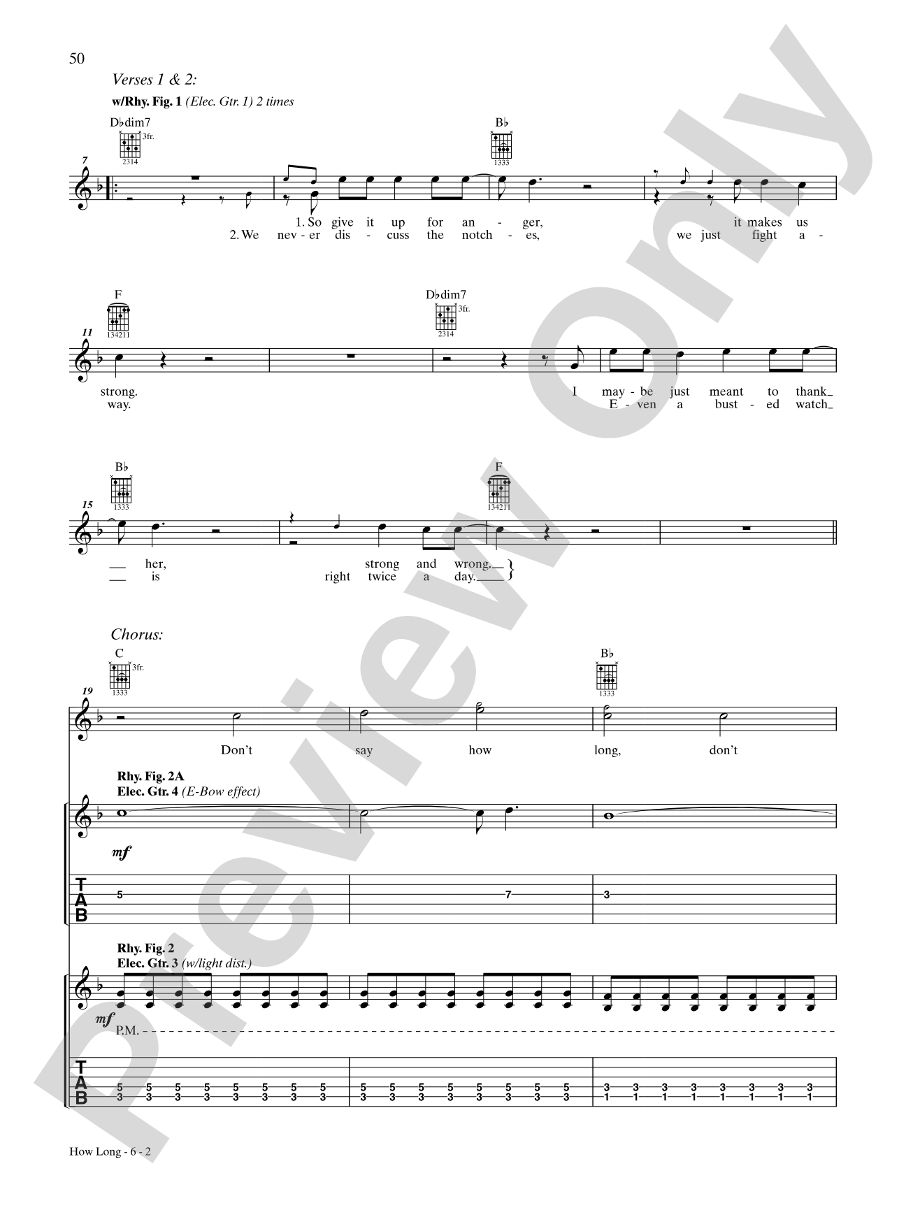 How Long: Authentic Guitar TAB