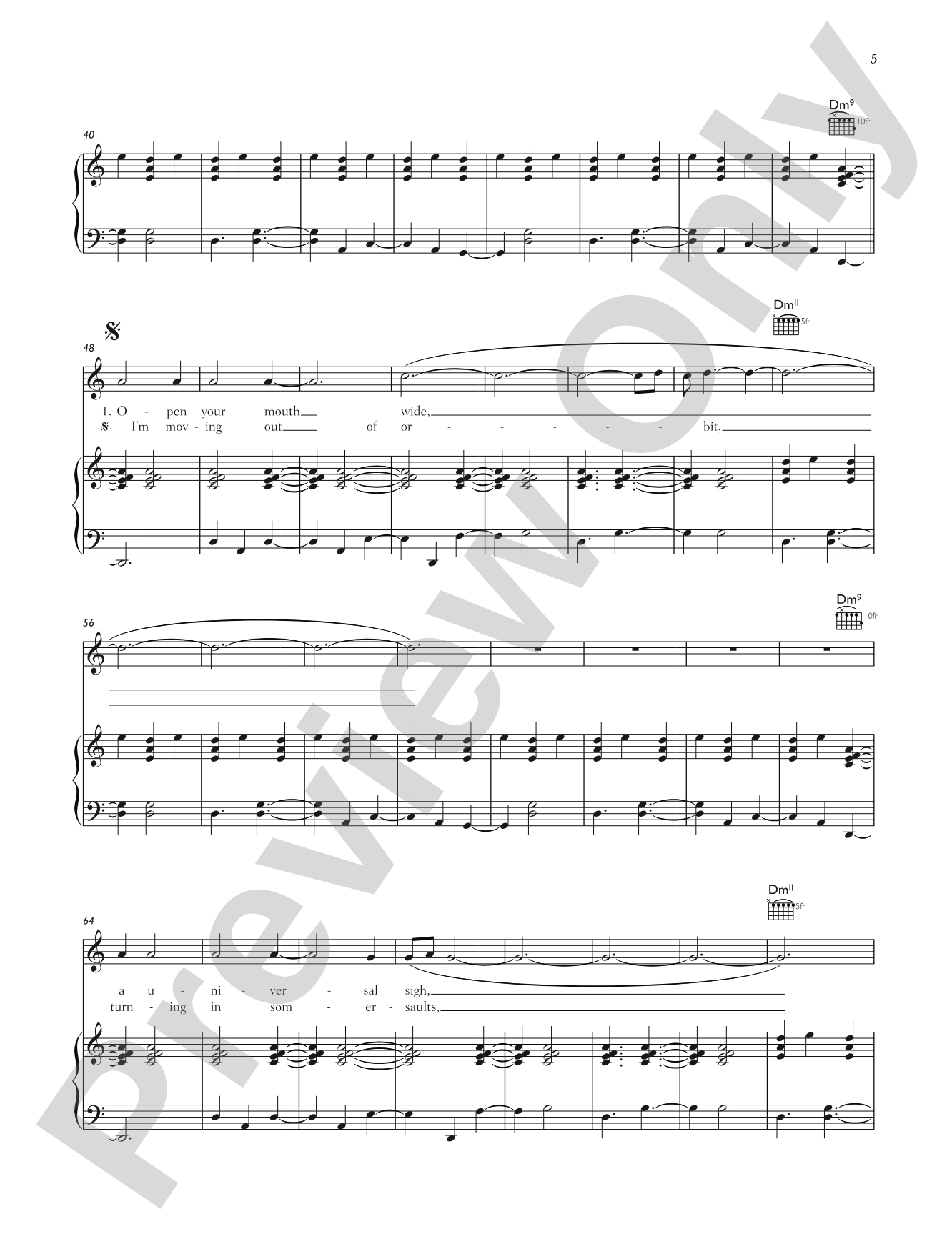 Bloom: Piano/Vocal/Chords