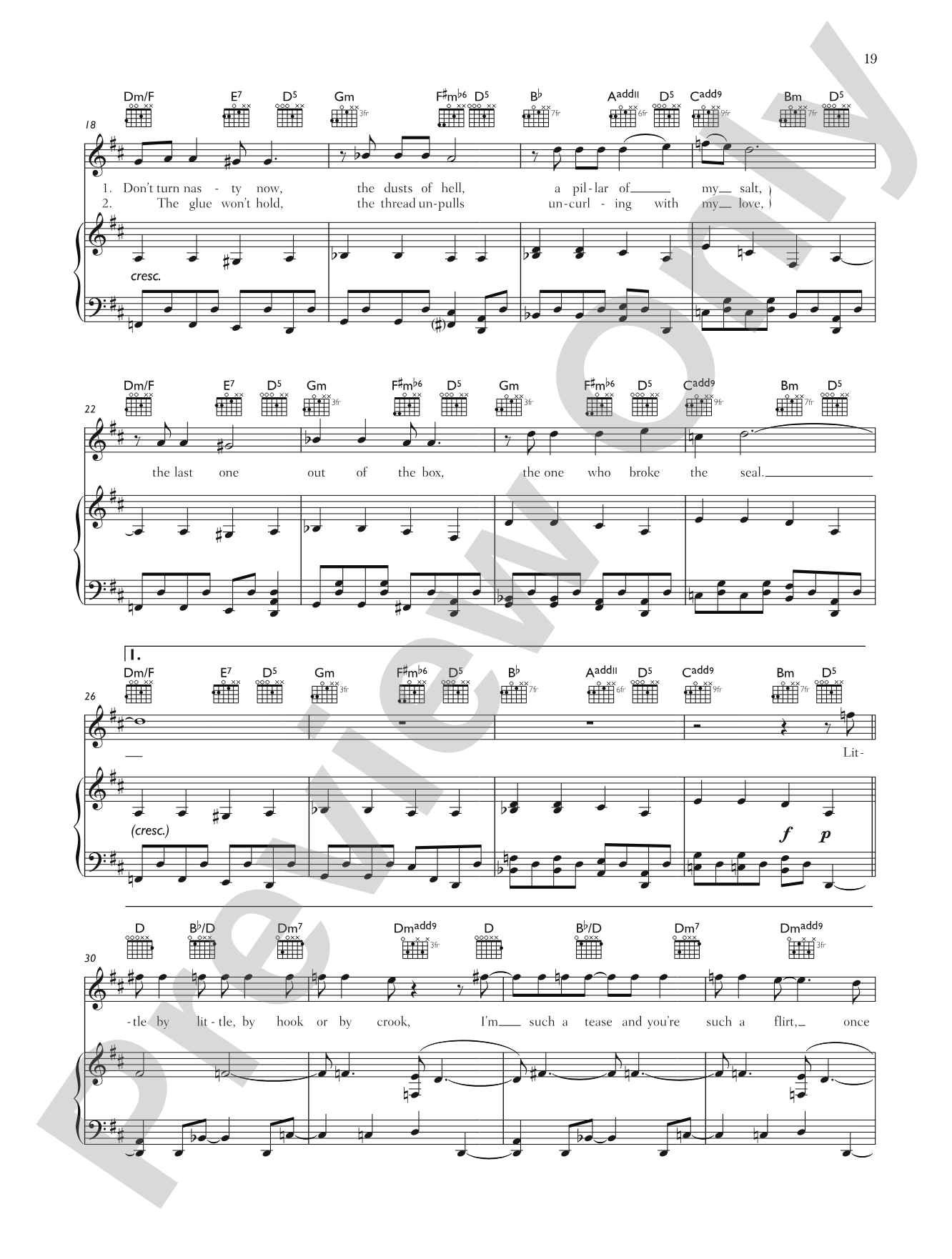 Little By Little: Piano/Vocal/Chords