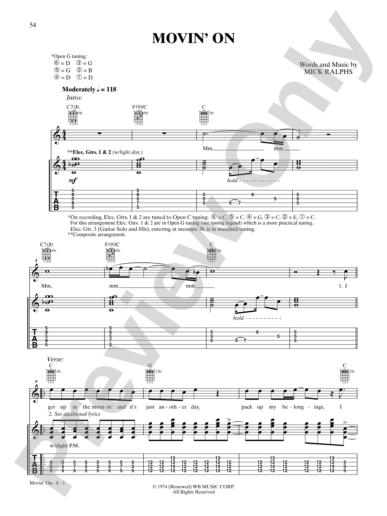 Movin' On: Authentic Guitar TAB