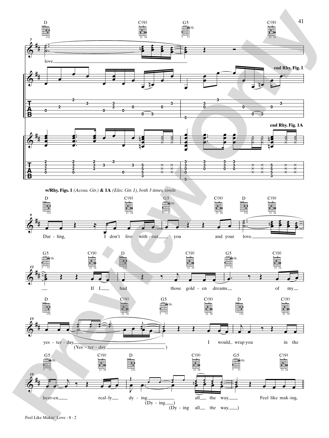 Feel Like Makin' Love: Authentic Guitar TAB