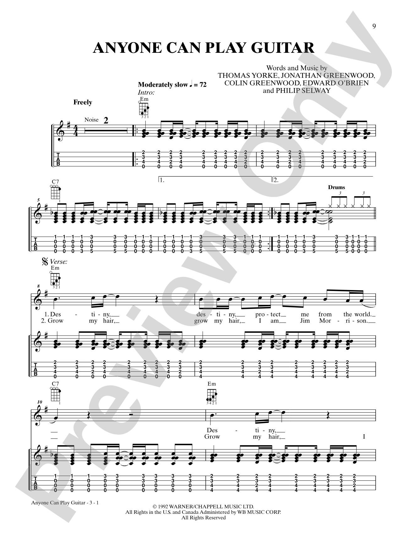 Anyone Can Play Guitar: Ukulele TAB