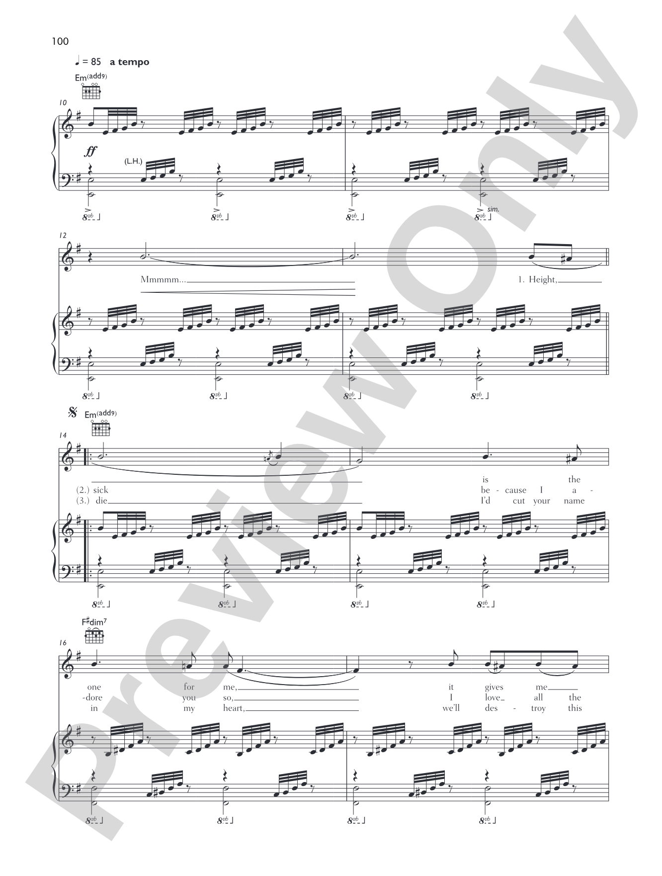 Space Demetia: Piano/Vocal/Chords
