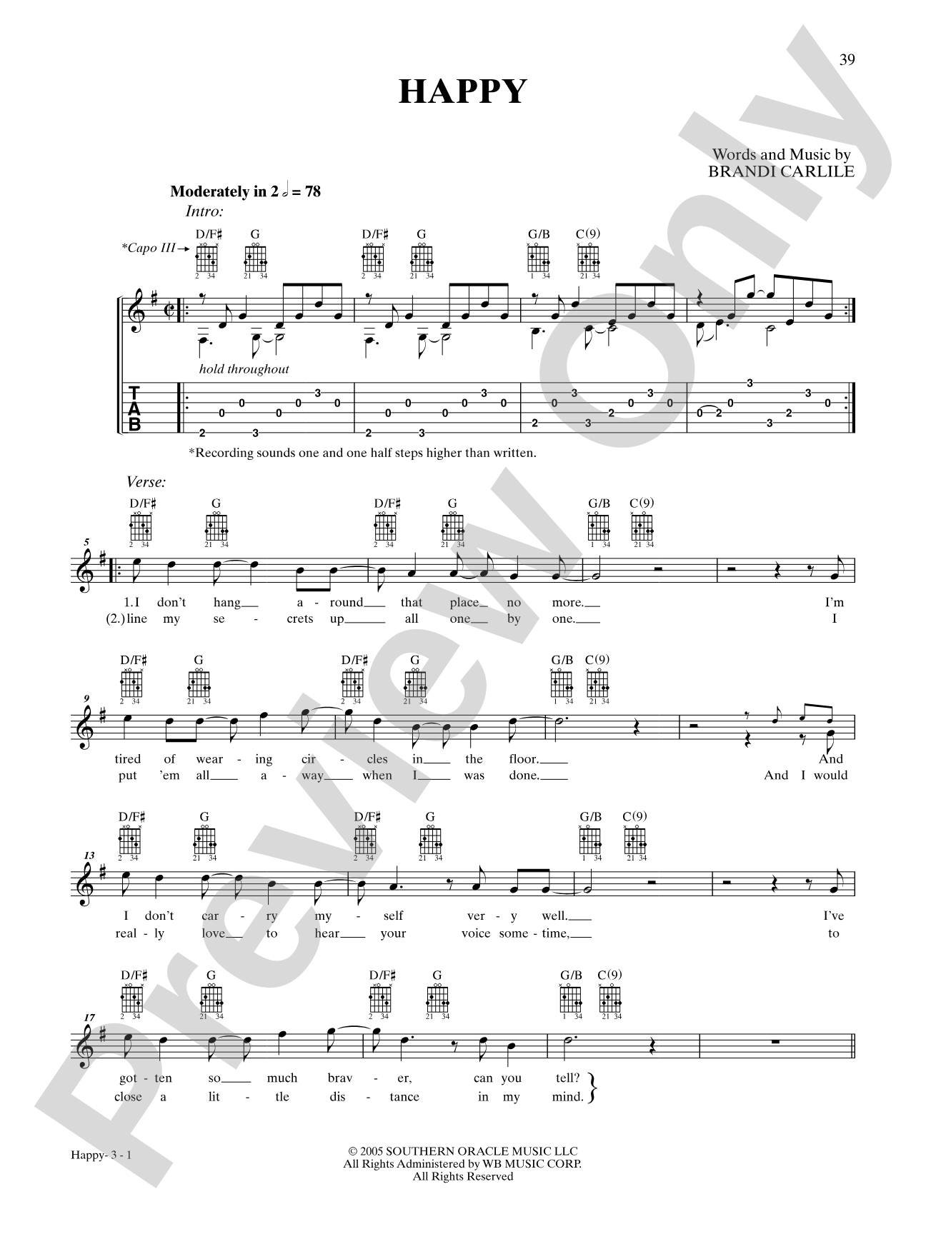Happy: Guitar TAB