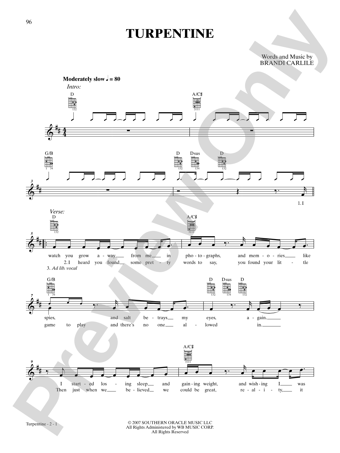 Turpentine: Guitar TAB