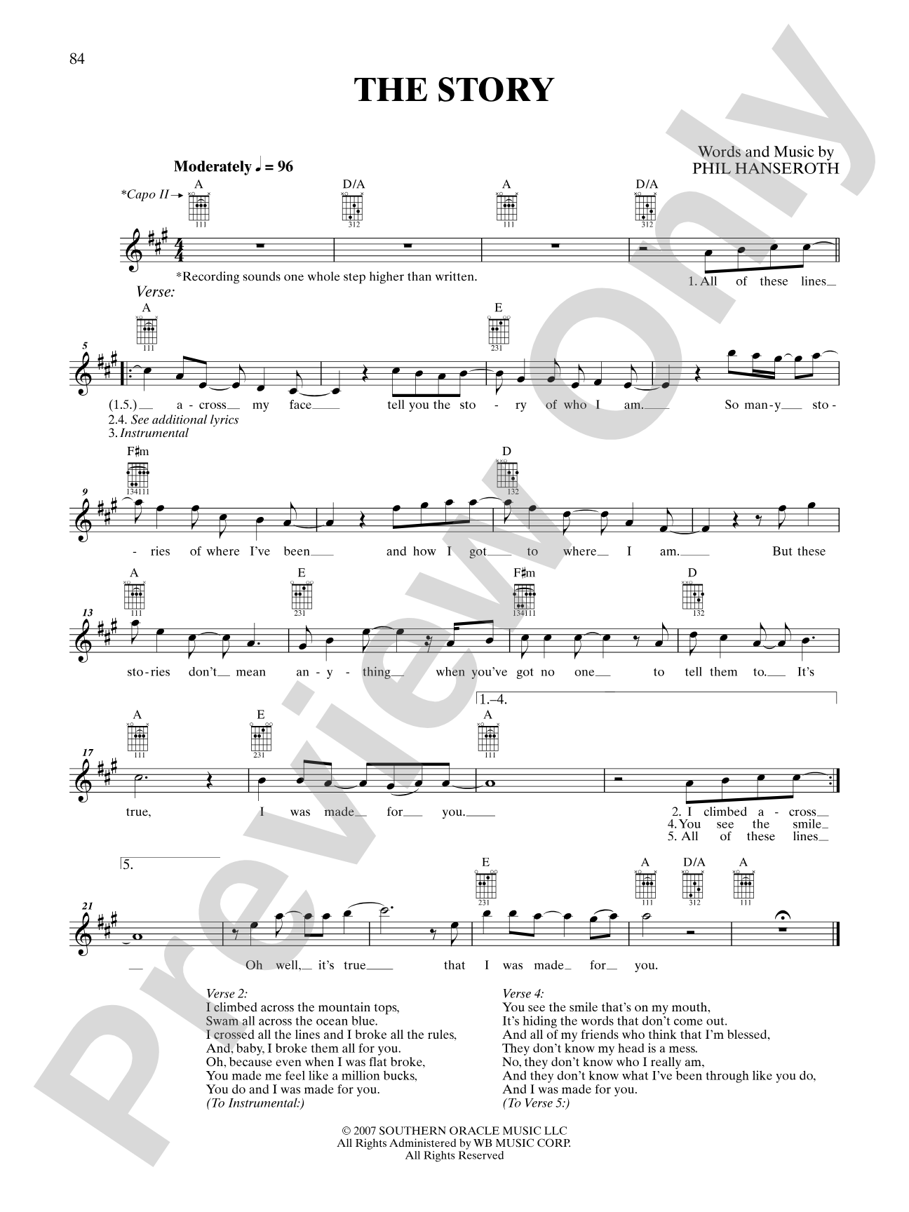The Story: Guitar TAB