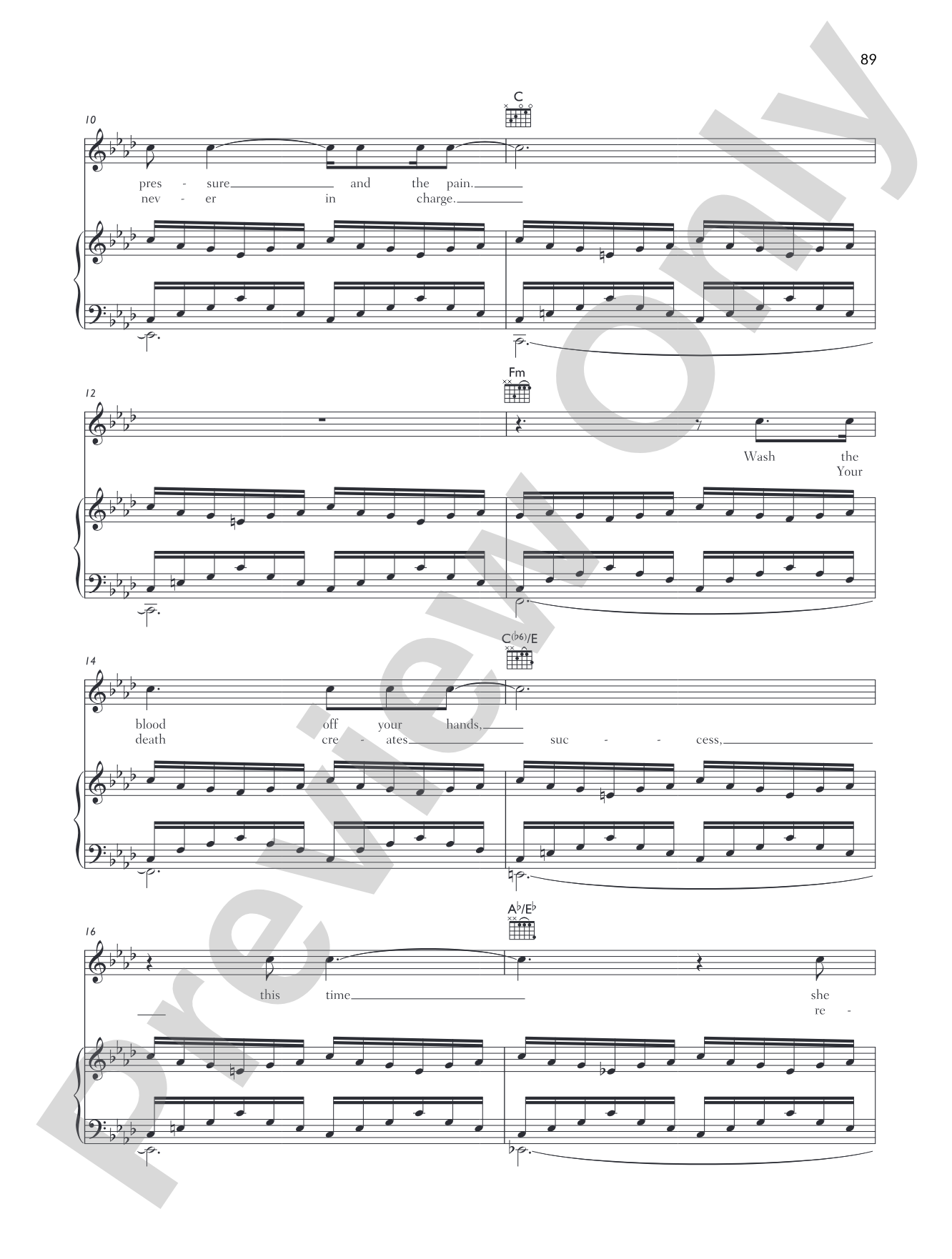 Ruled By Secrecy: Piano/Vocal/Chords
