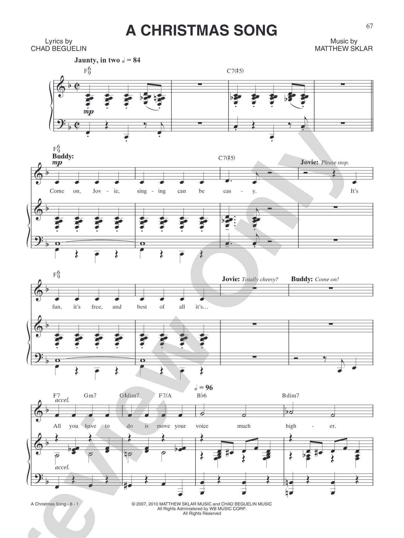 A Christmas Song (from "Elf: The Broadway Musical"): Piano/Vocal/Chords