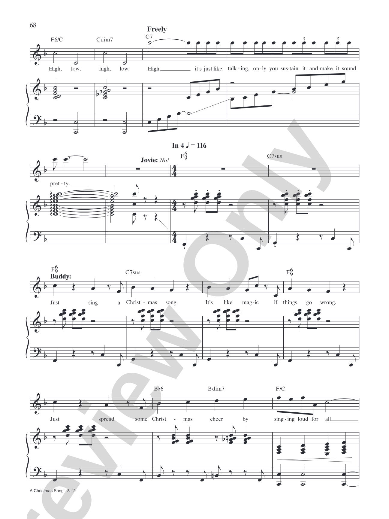 A Christmas Song (from "Elf: The Broadway Musical"): Piano/Vocal/Chords