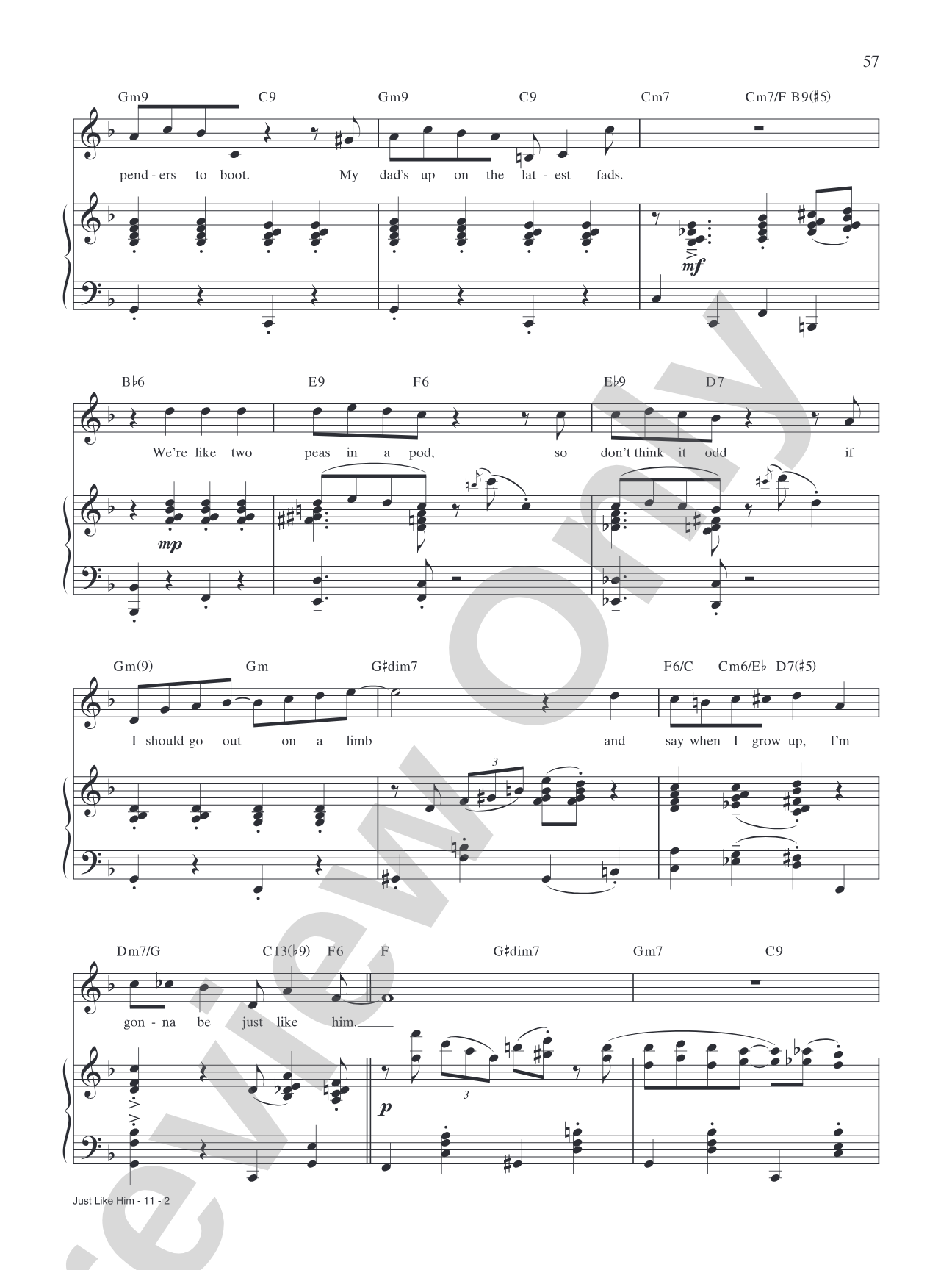 Just Like Him (from "Elf: The Broadway Musical"): Piano/Vocal/Chords