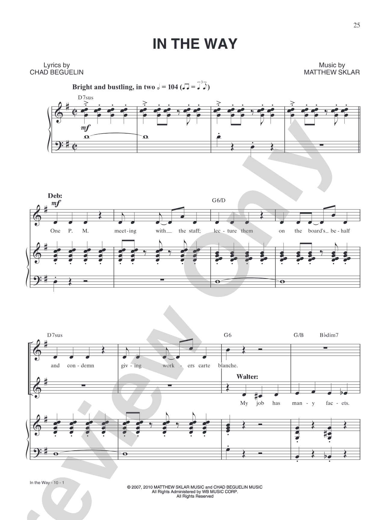 In The Way (from "Elf: The Broadway Musical"): Piano/Vocal/Chords