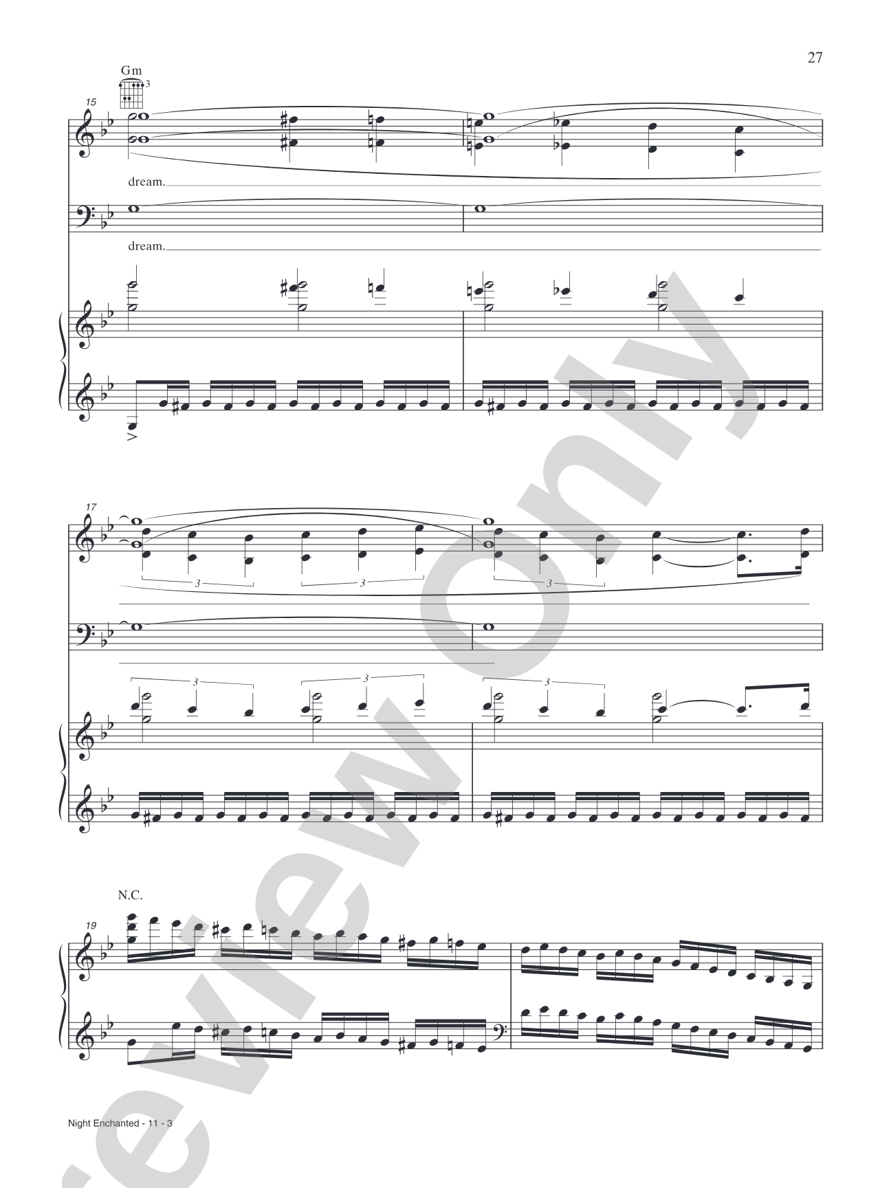 Night Enchanted: Piano/Vocal/Chords