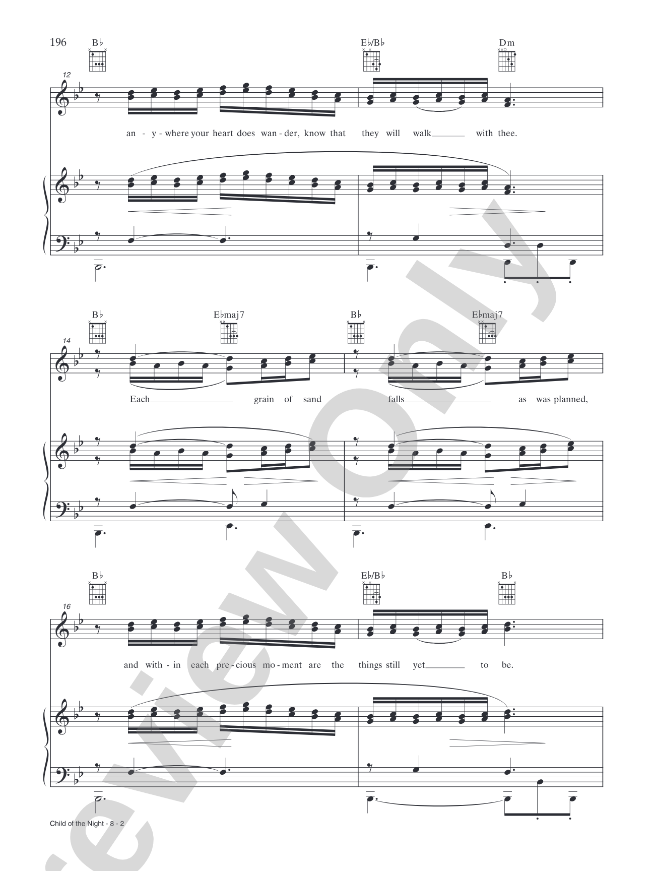 Child of the Night: Piano/Vocal/Chords