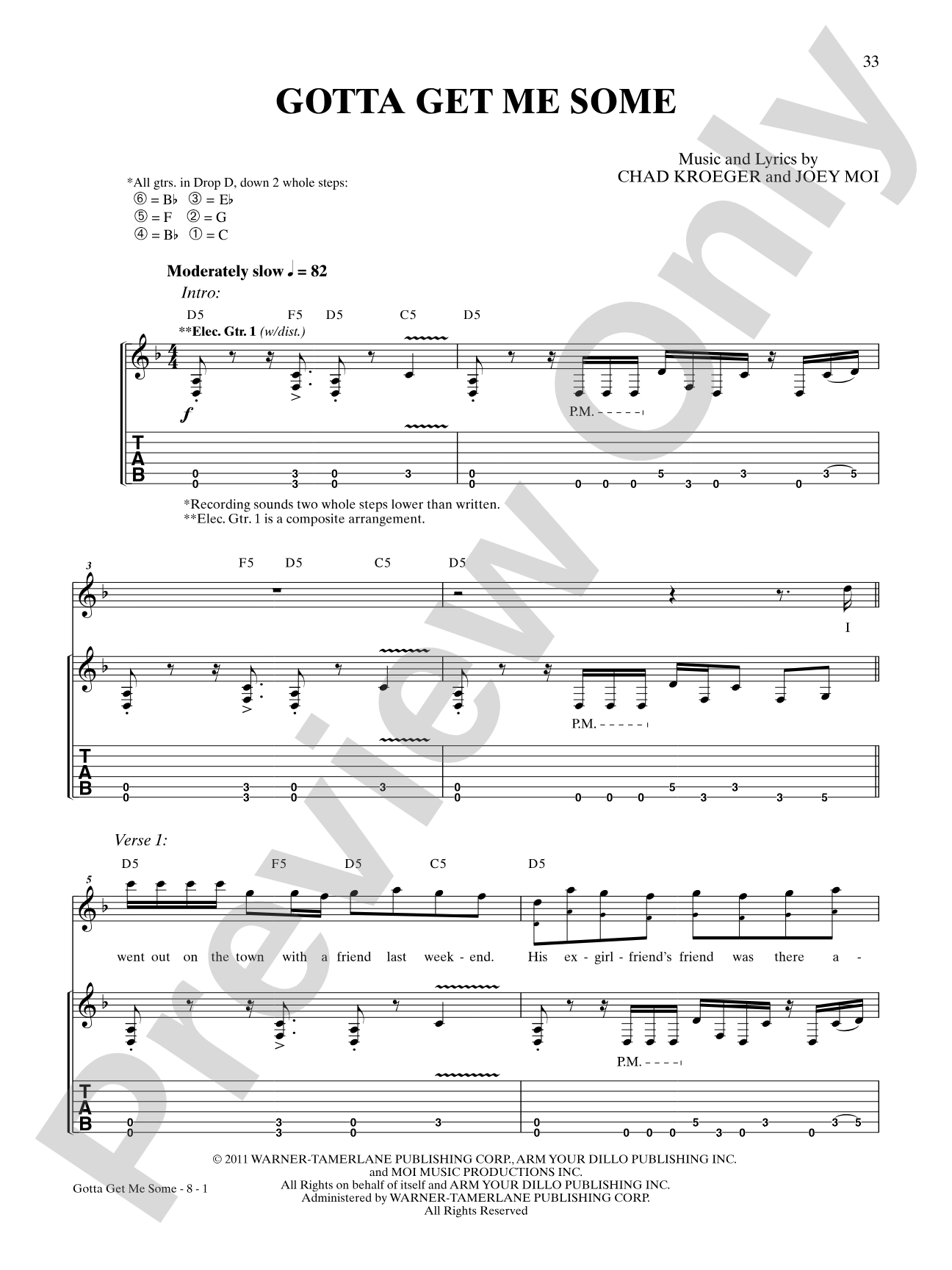 Gotta Get Me Some: Authentic Guitar TAB