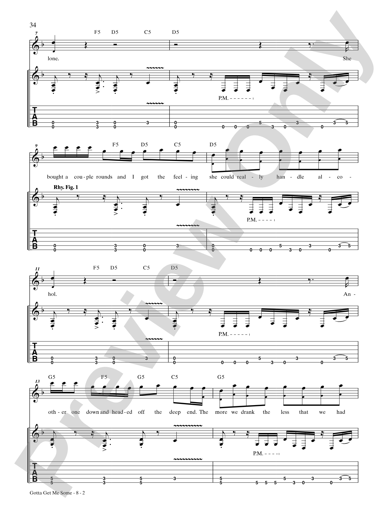 Gotta Get Me Some: Authentic Guitar TAB