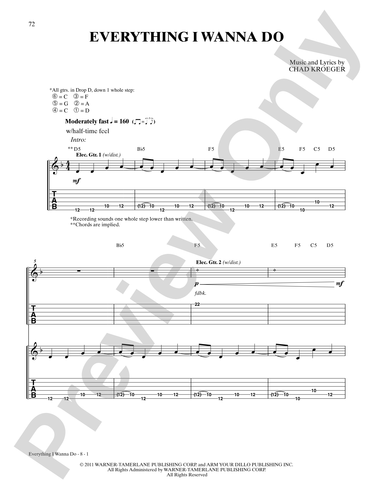 Everything I Wanna Do: Authentic Guitar TAB