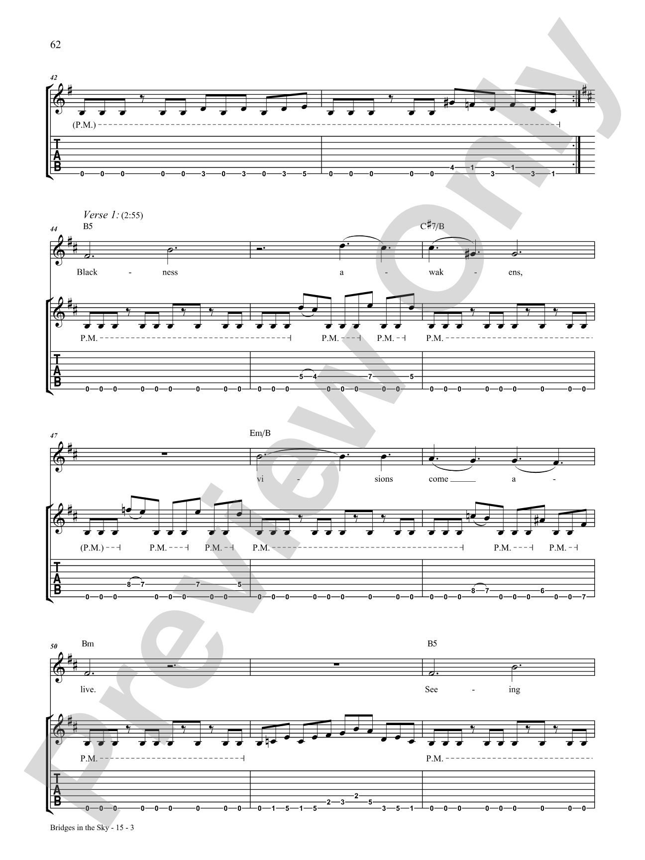 Bridges in the Sky: Authentic Guitar TAB