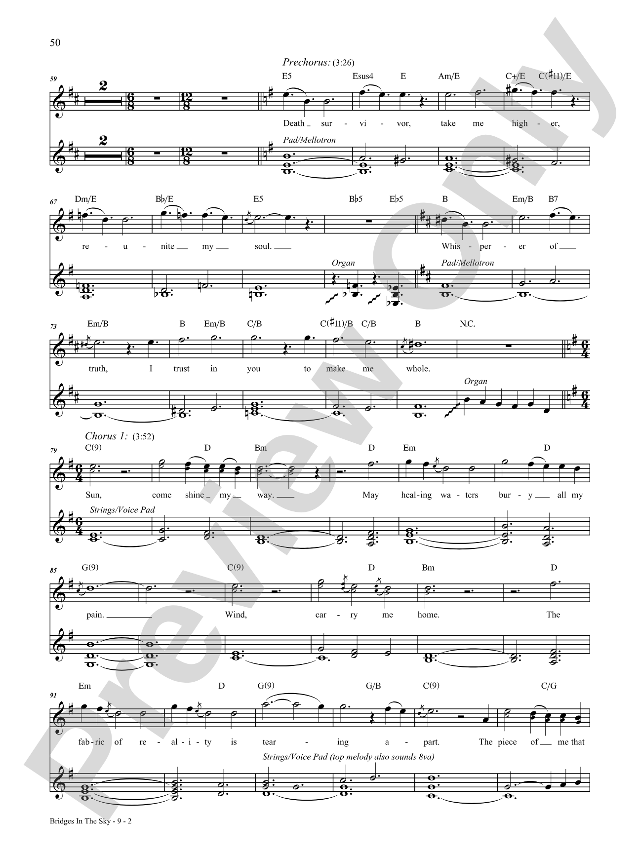 Bridges in the Sky: Piano/Vocal/Chords