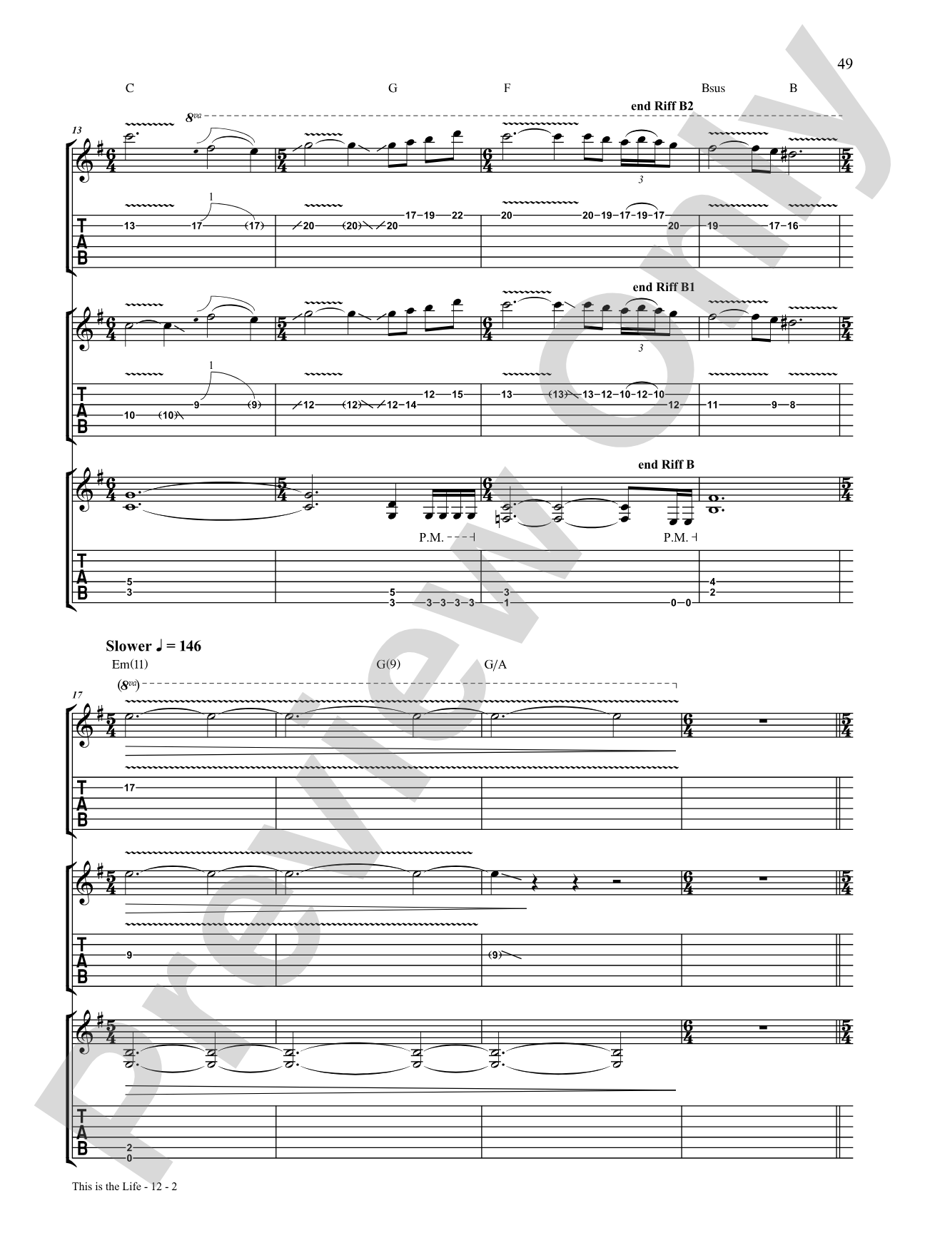 This is the Life: Authentic Guitar TAB