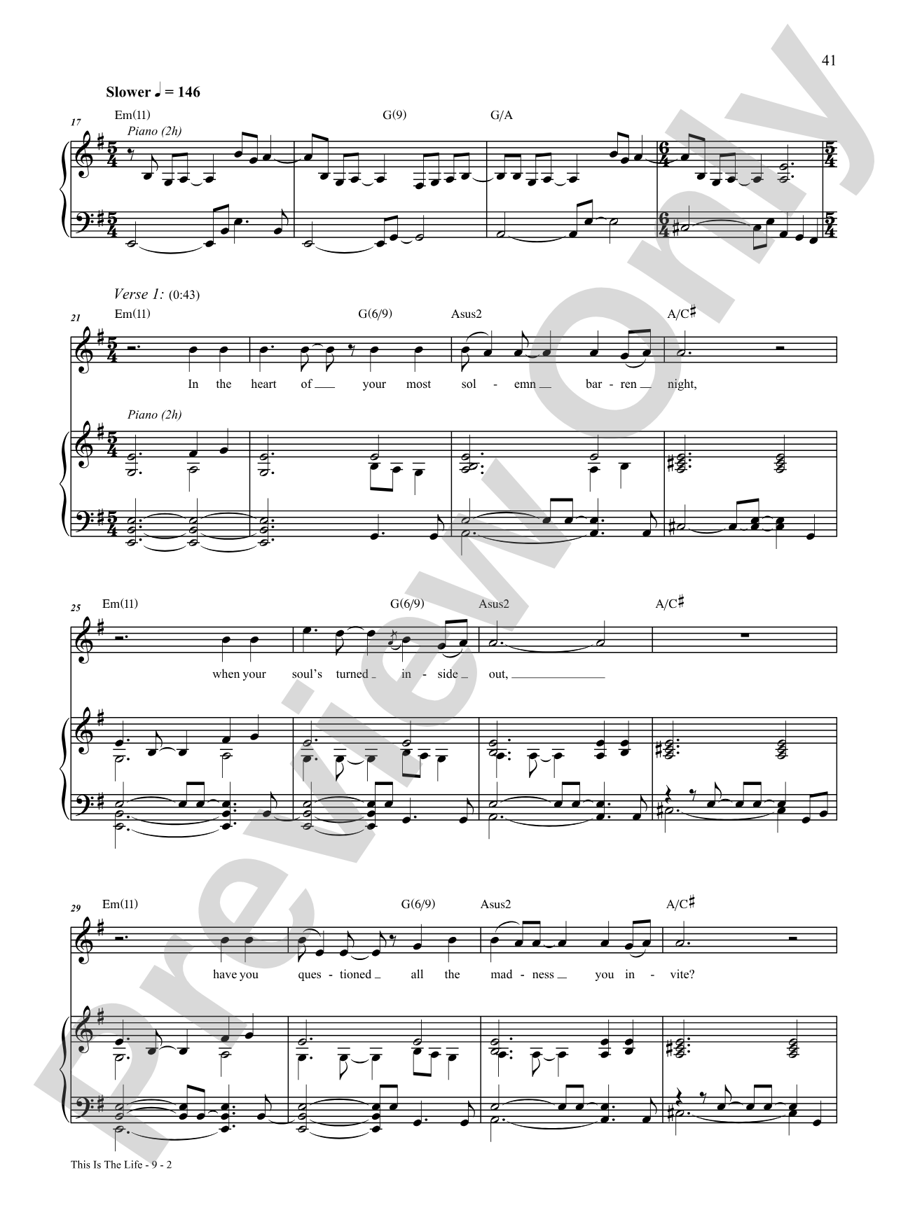 This is the Life: Piano/Vocal/Chords